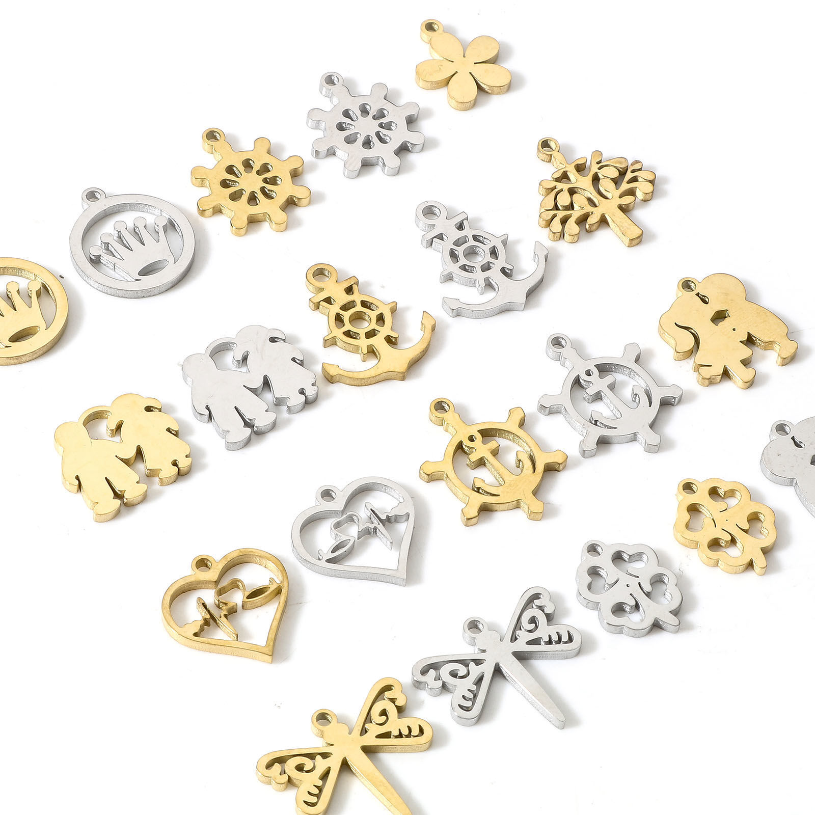 304ステンレス鋼 チャーム ペンダント 5 個 の画像