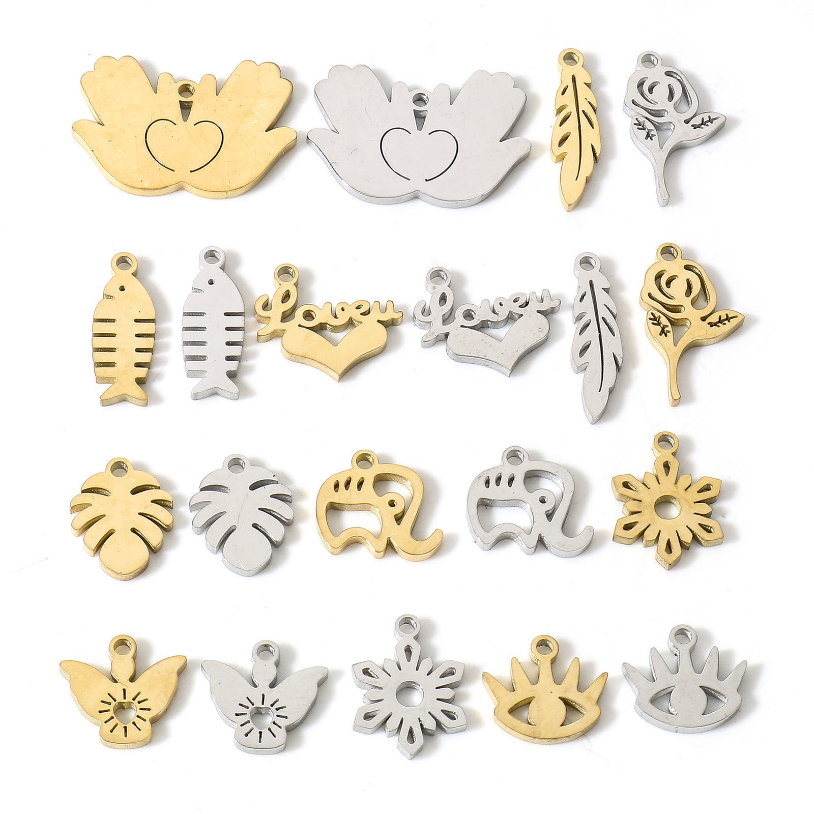 Immagine di 304 Acciaio Inossidabile Charms 5 Pz