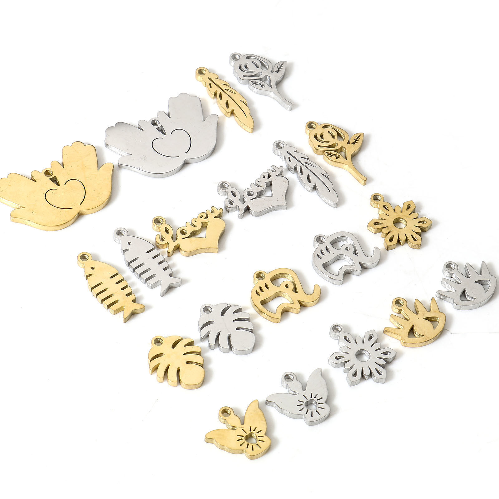 Immagine di 304 Acciaio Inossidabile Charms 5 Pz