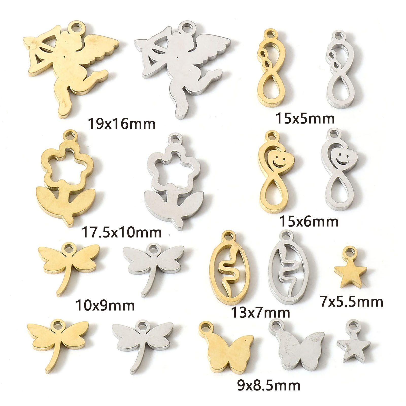 Immagine di 304 Acciaio Inossidabile Charms 5 Pz