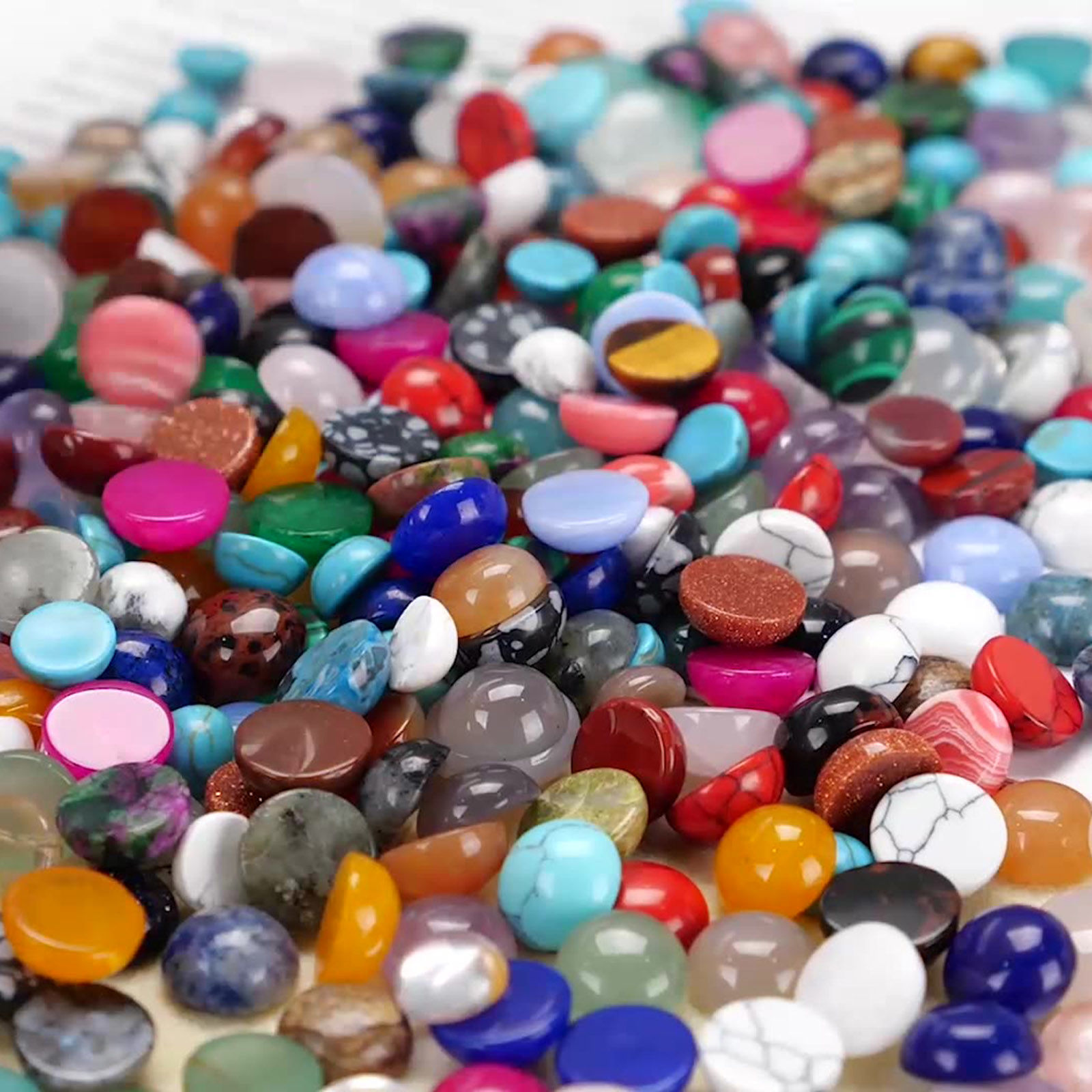Picture of (Grade A) Gemstone ( Natural ) Dome Seals Cabochon Round 6mm Dia.