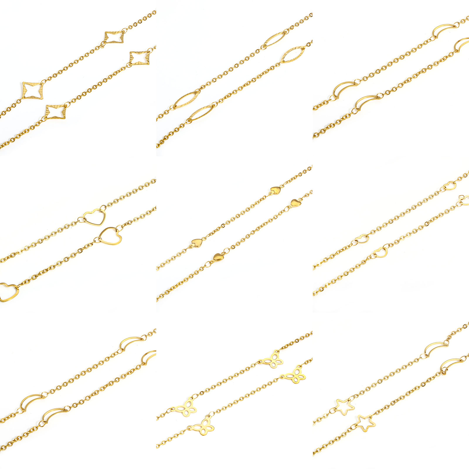 Изображение 1 ШТ 304 Нержавеющая Сталь Цепь ручной работы Ожерелья Позолоченный Со Застежками Когтя Омара и наполнителя Цепей