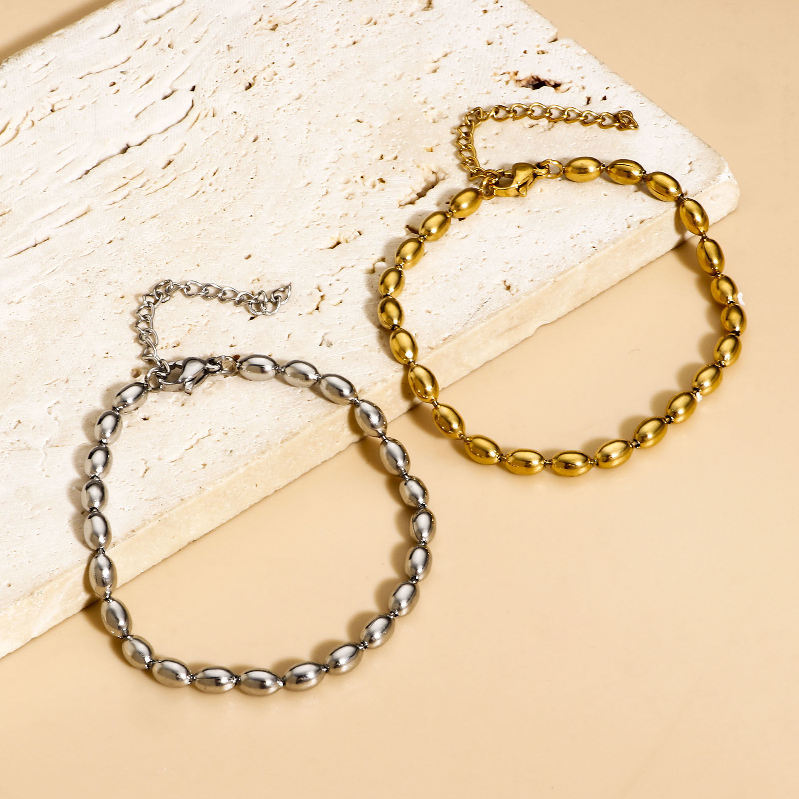 Bild von 304 Edelstahl Kugelkette Kette Armband 17cm lang, 1 Strang