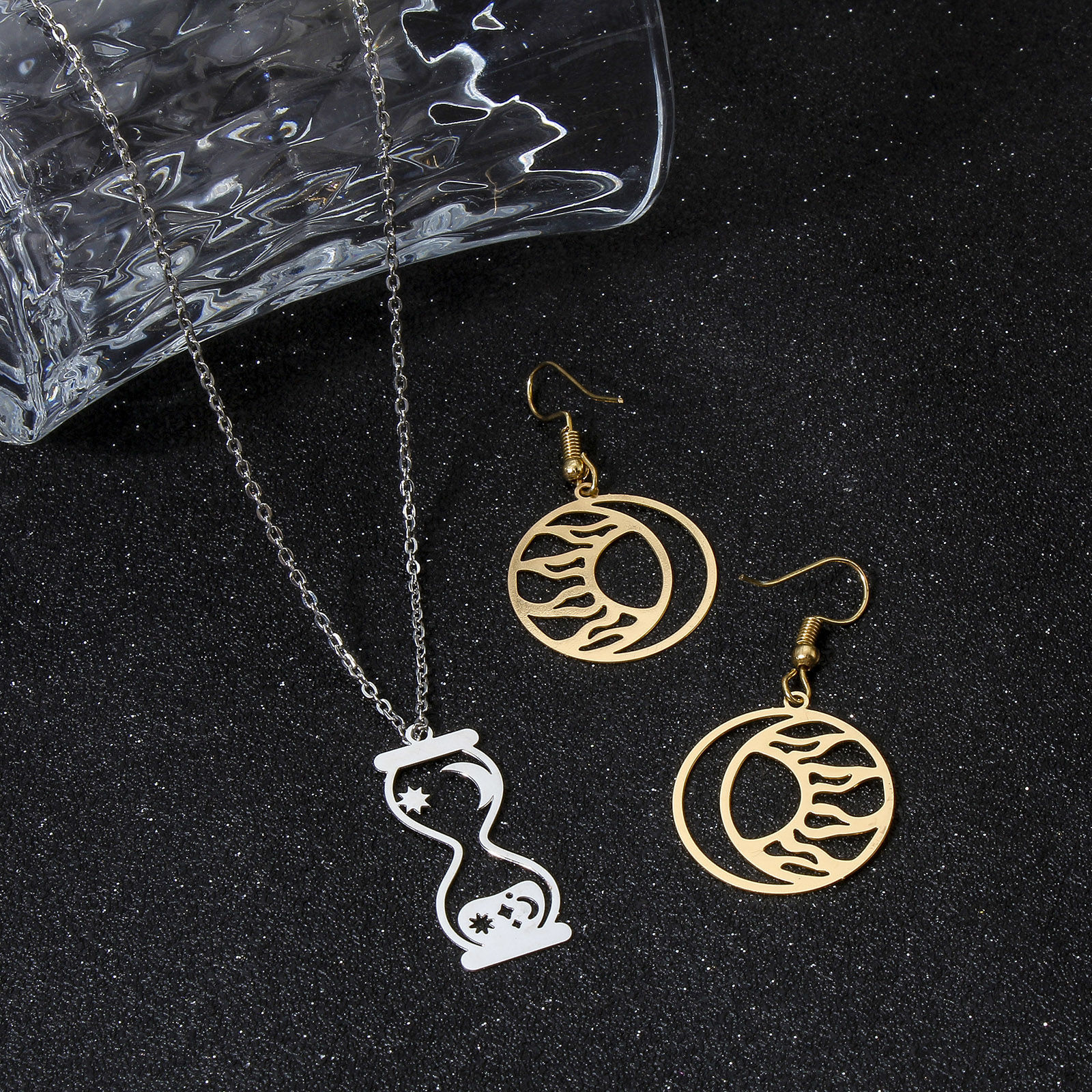 Picture of Iron Based Alloy Filigree Stamping Charms Multicolor Hollow