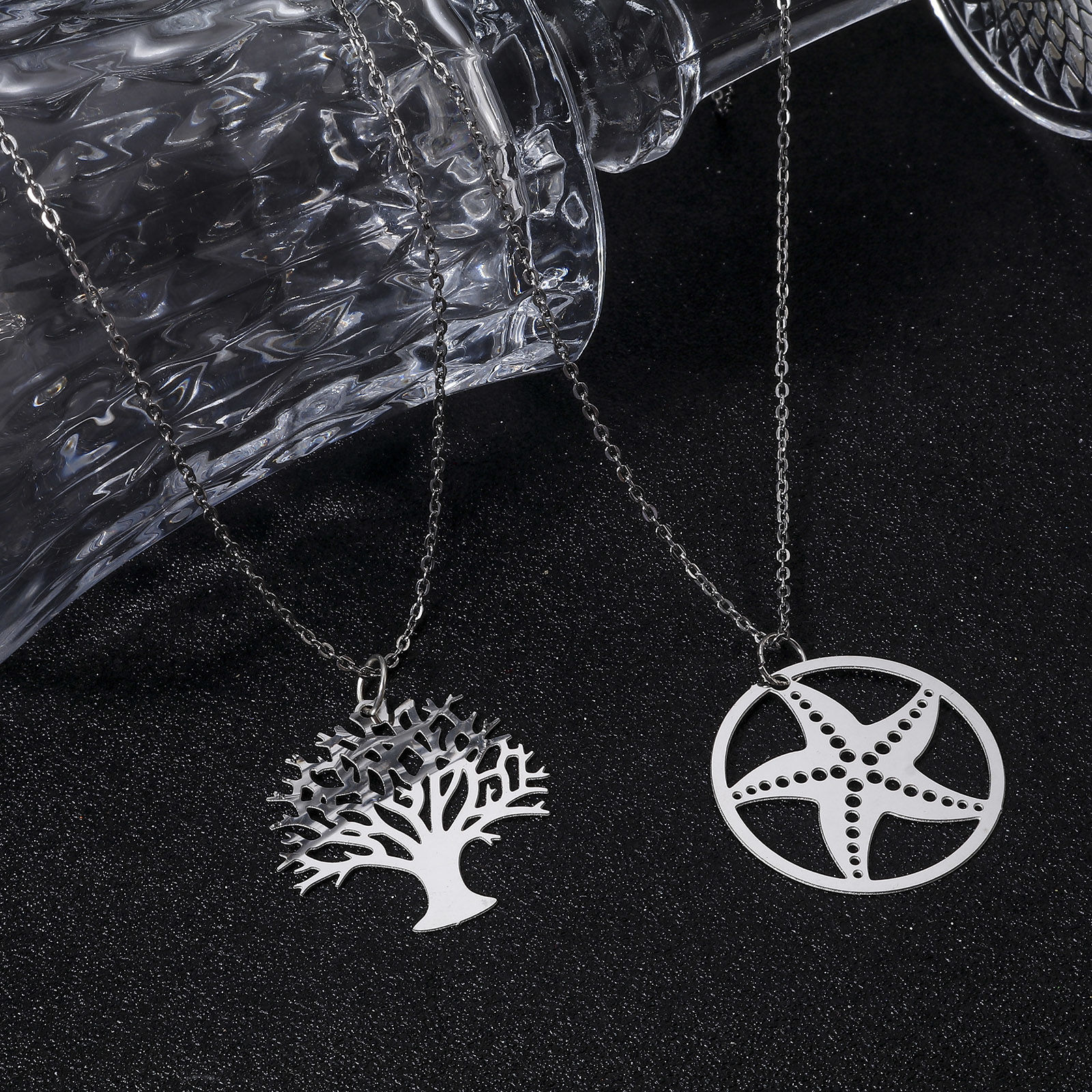 Immagine di 5 Pz 304 Acciaio Inossidabile Filigree Stamping Ciondoli Tono Argento Filigrana