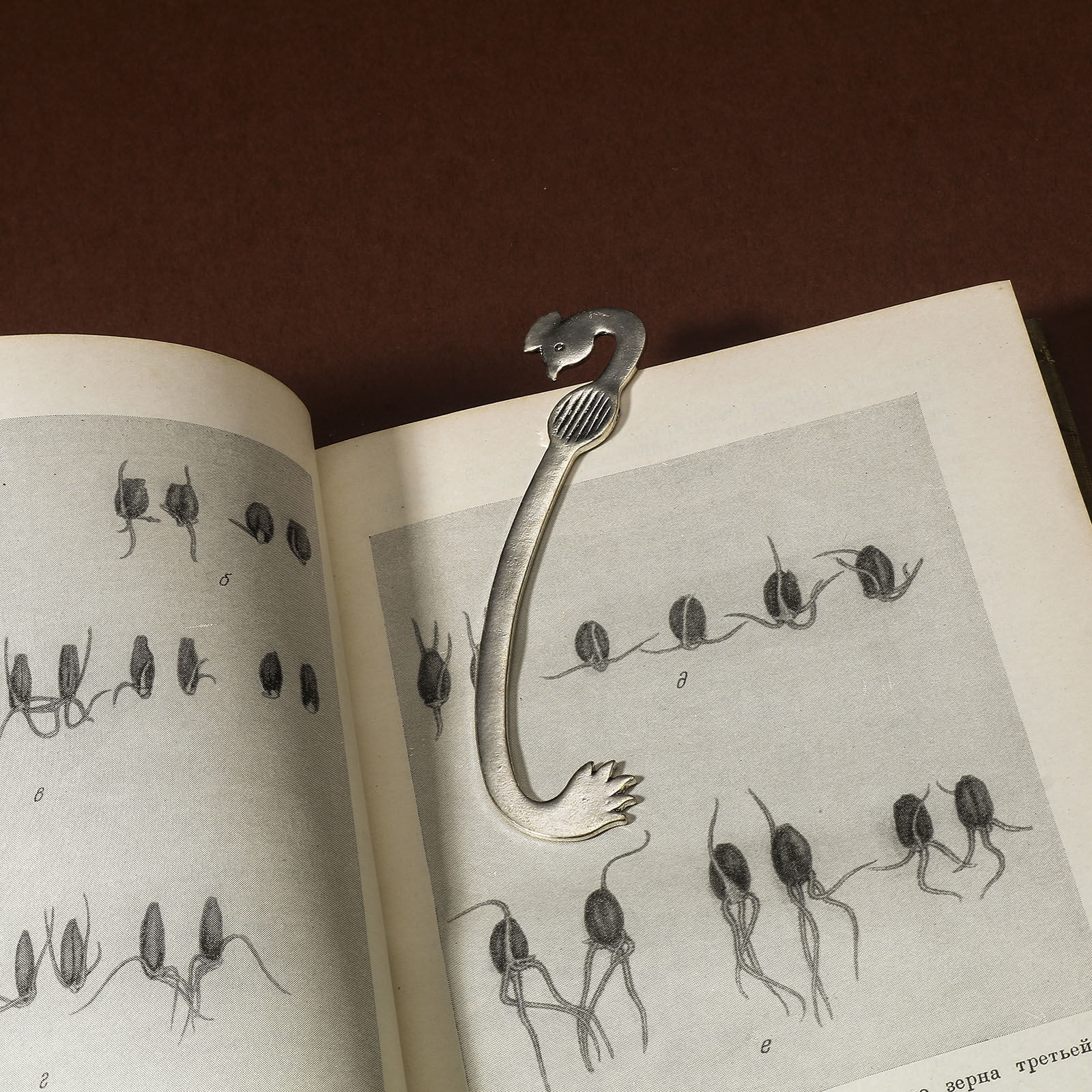Imagen de 2 Unidades Zamak Marcadores de libro Animal Plata Antigua