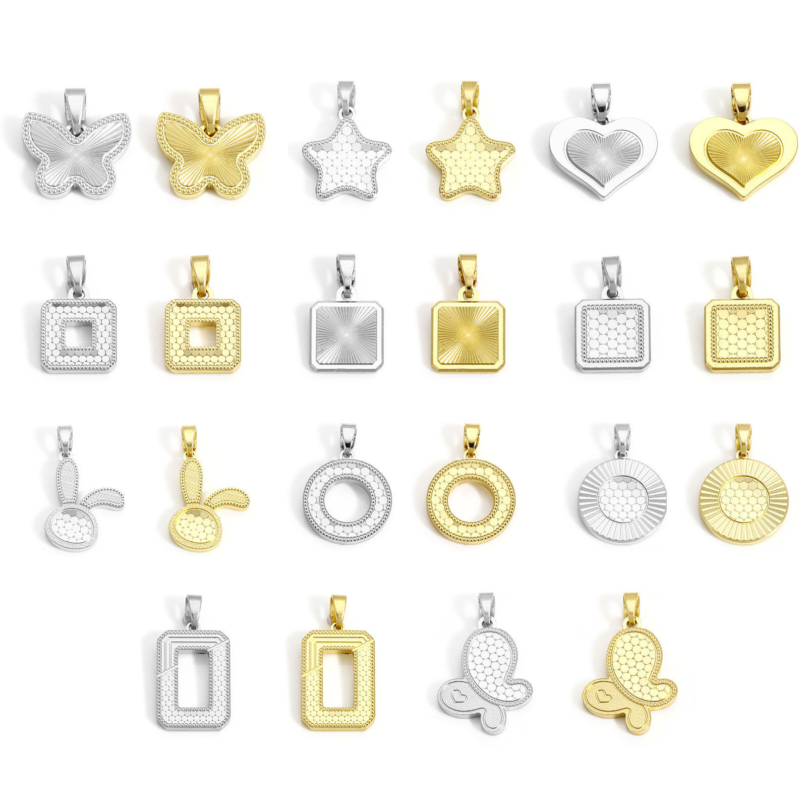 Immagine di 1 Pz Ottone Ciondoli Pendenti Vero Oro Placcato