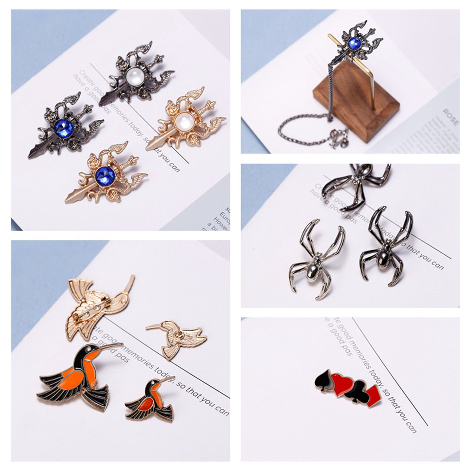 Picture of Retro Pin Brooches Cross Dragon Multicolor