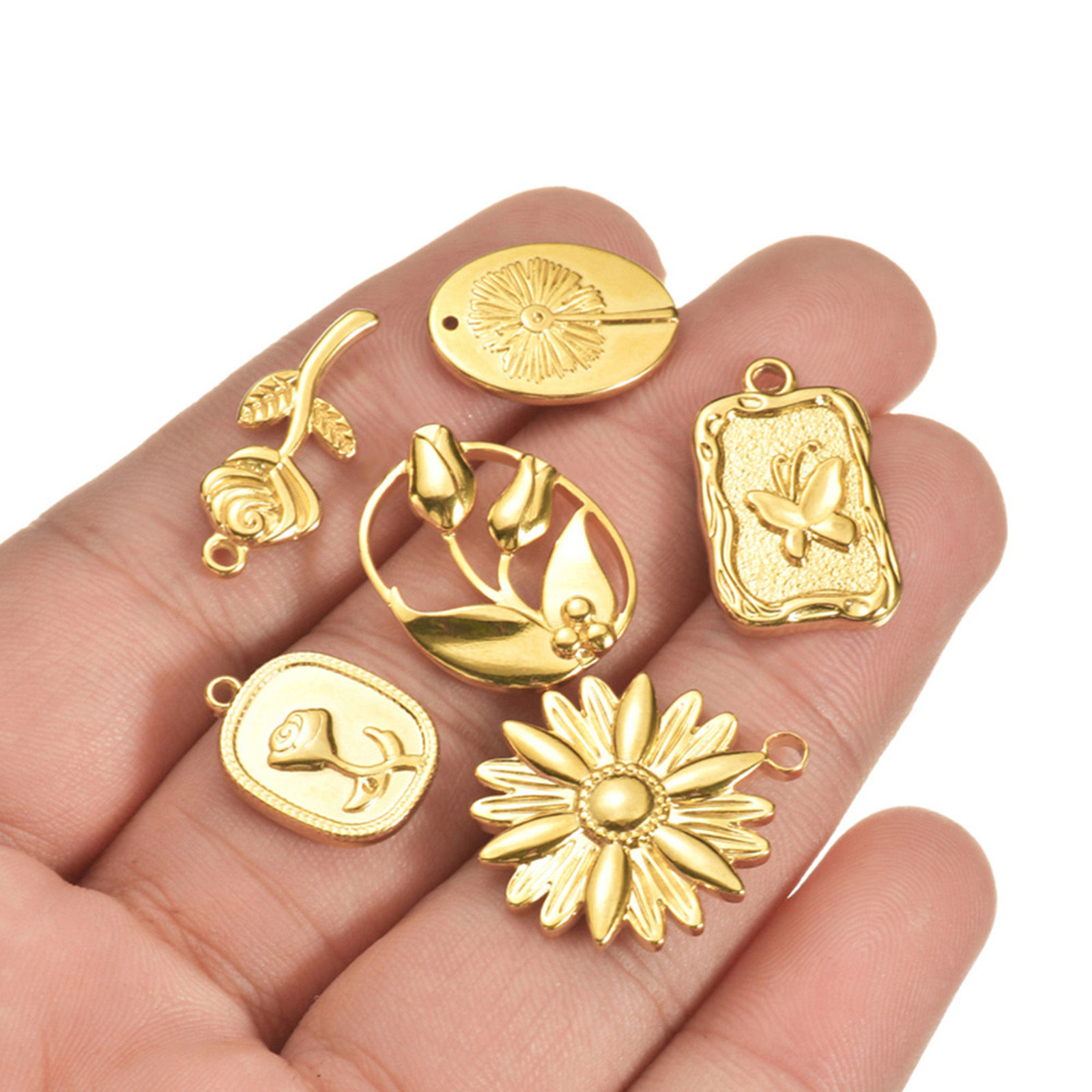 Picture of 304 Stainless Steel Retro Charms Gold Plated