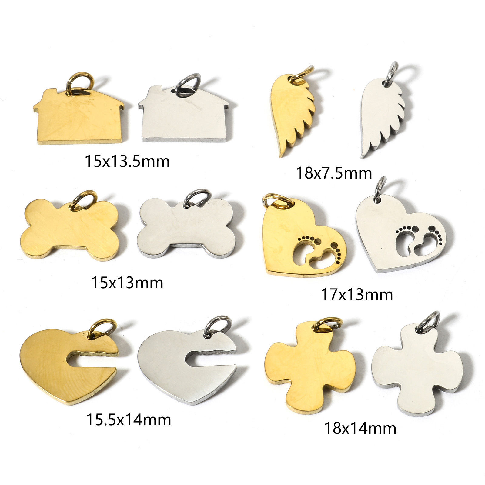 Picture of 304 Stainless Steel Charms Mirror Polishing