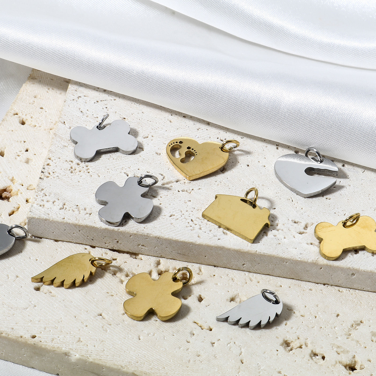 Picture of 304 Stainless Steel Charms Mirror Polishing