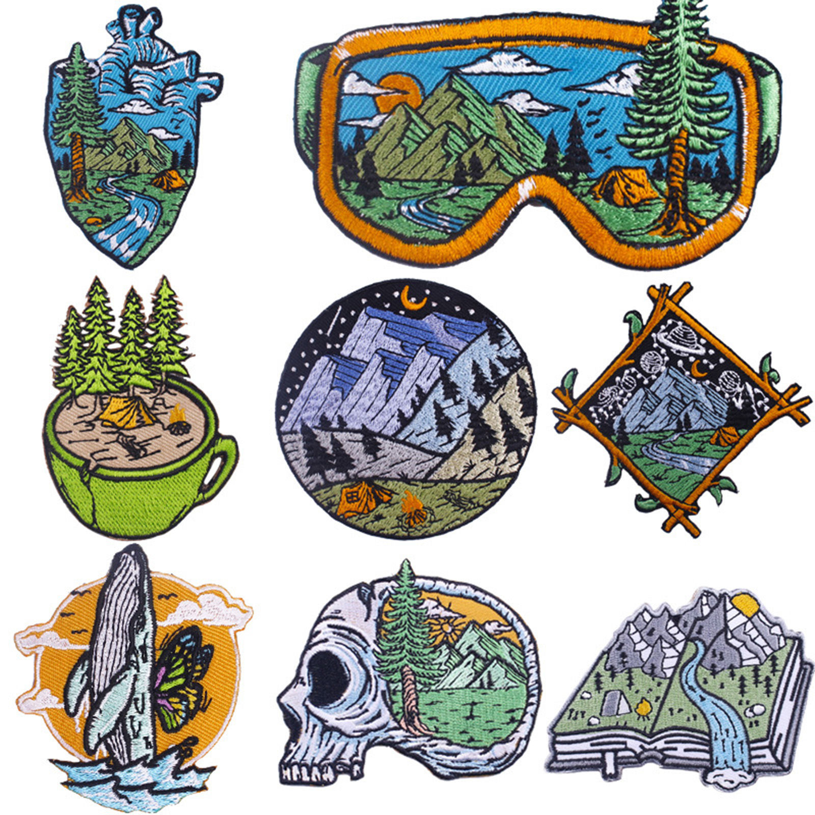 Picture of Polyester Travel Iron On Patches Appliques (With Glue Back) DIY Sewing Craft Clothing Decoration Multicolor