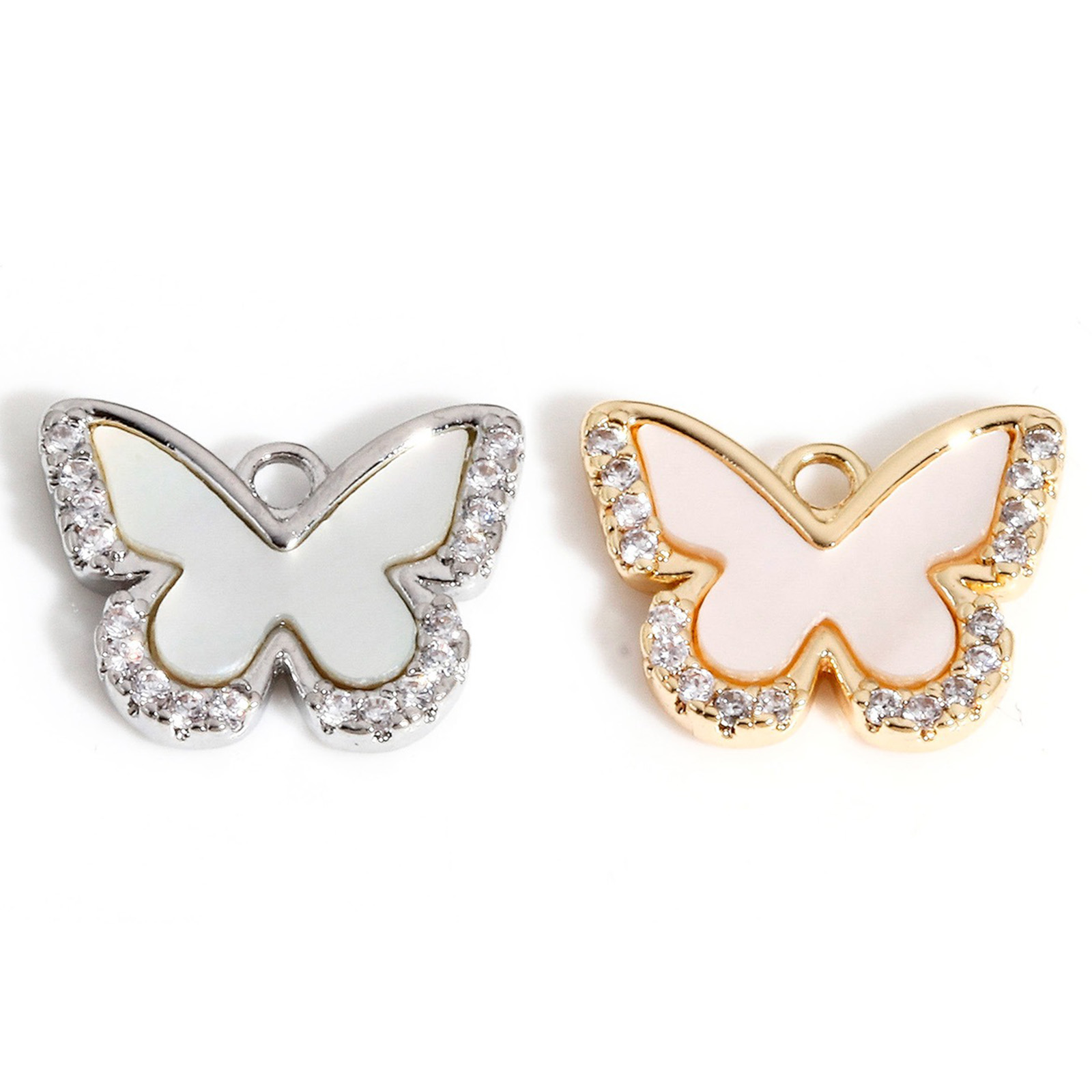 1 個 シェル+真鍮 チャーム リアルゴールドメッキ の画像