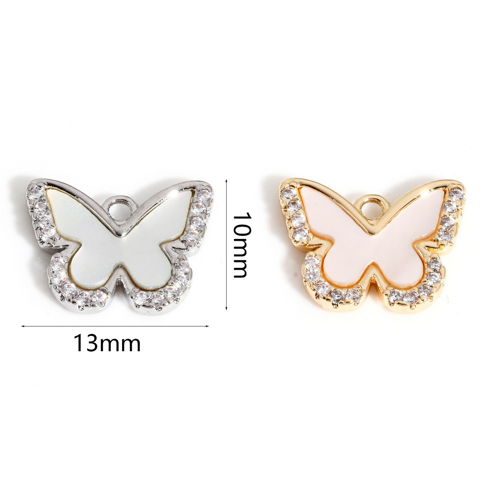 1 個 シェル+真鍮 チャーム リアルゴールドメッキ の画像