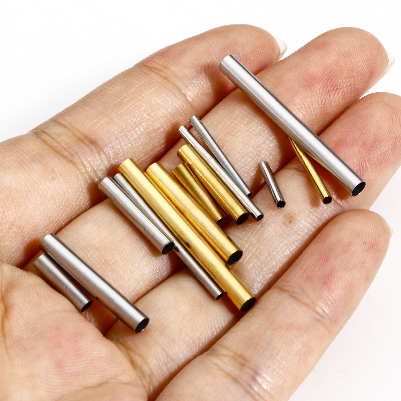 Picture of 304 Stainless Steel Beads For DIY Jewelry Making Tube