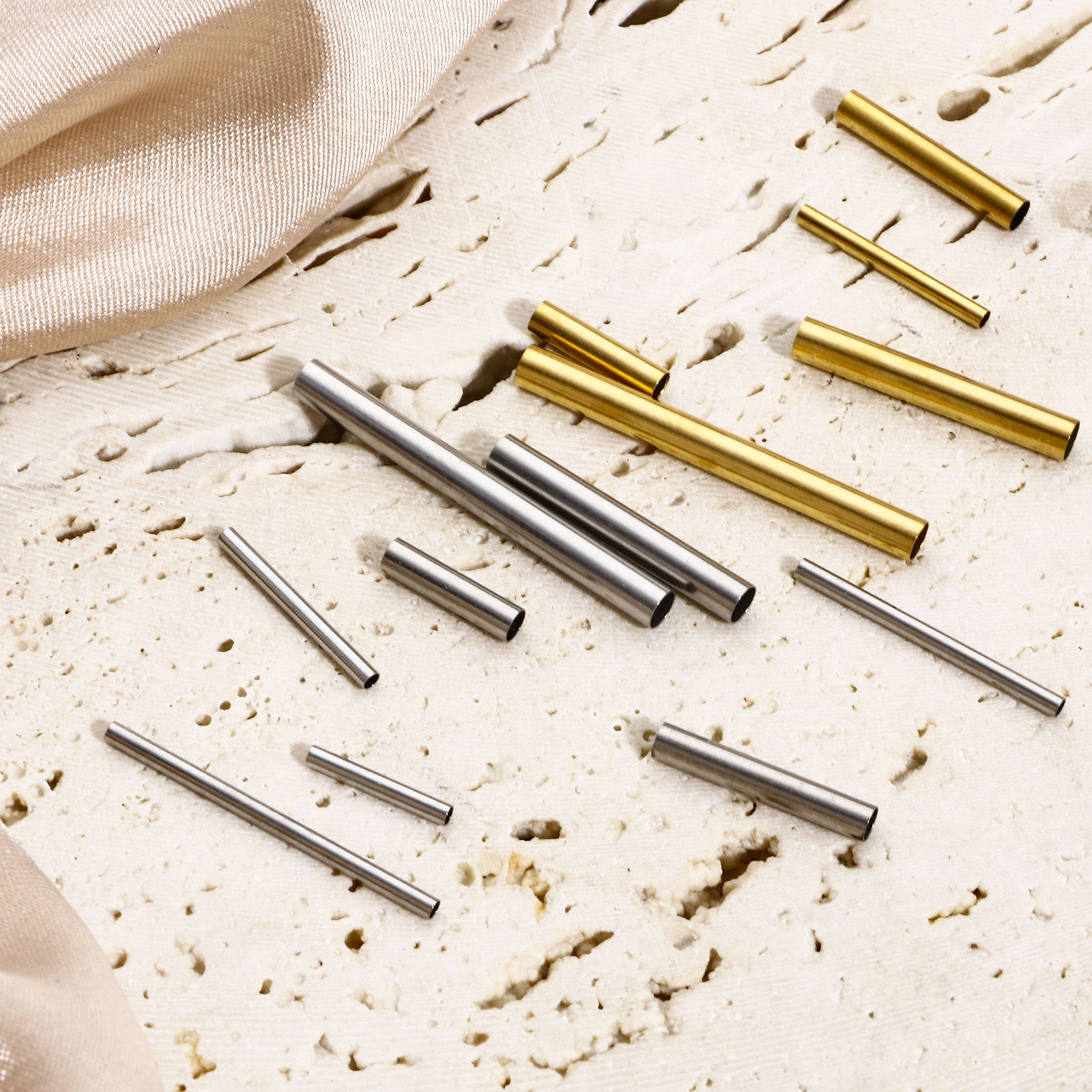 Picture of 304 Stainless Steel Beads For DIY Jewelry Making Tube