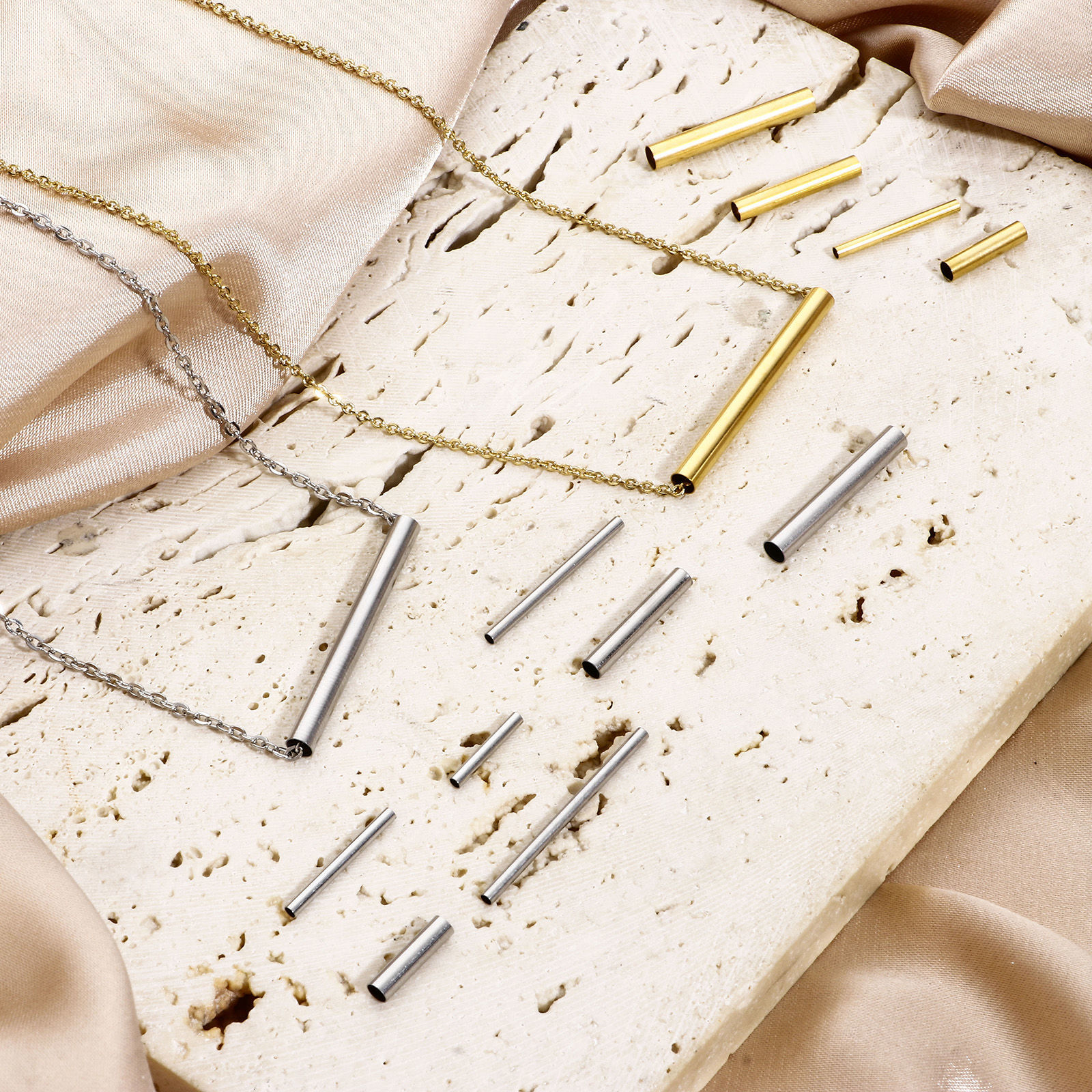 Picture of 304 Stainless Steel Beads For DIY Jewelry Making Tube