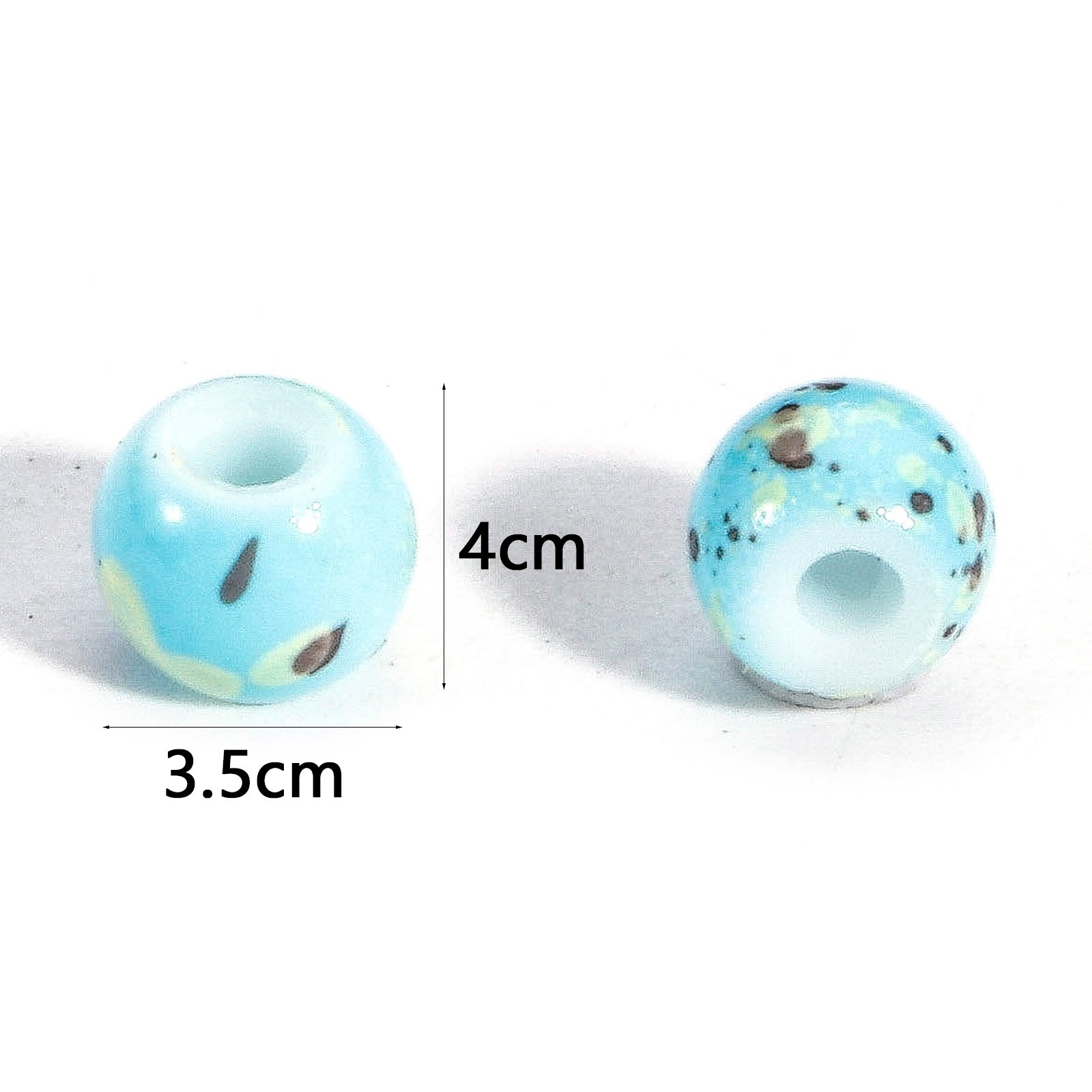 Picture of 10 Grams Glass Seed Beads Round Multicolor Imitation Stone 4mm x 3.5mm