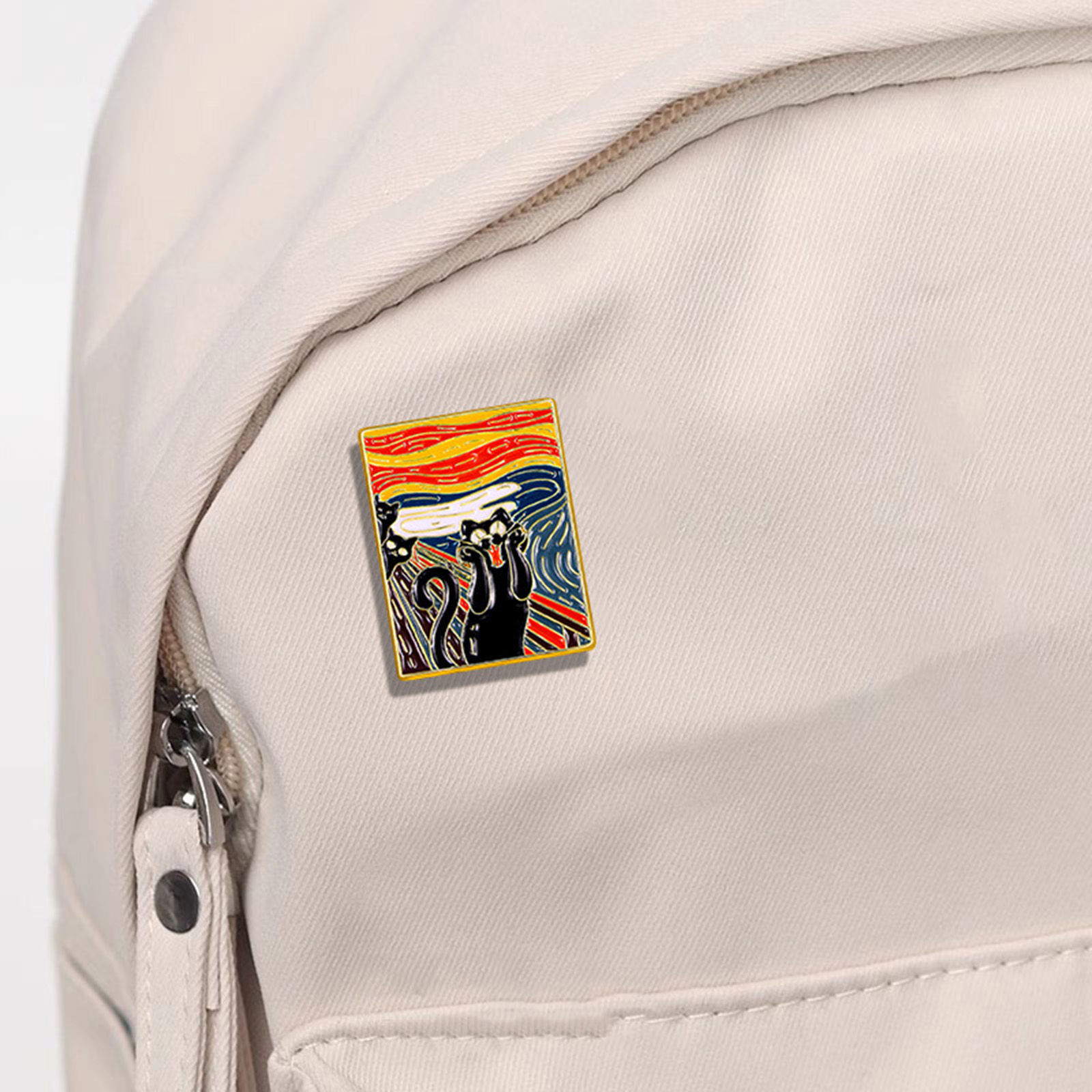 Изображение 1 ШТ Ретро Основы для Брошей Кошка Картина маслом Разноцветный С Эмалью