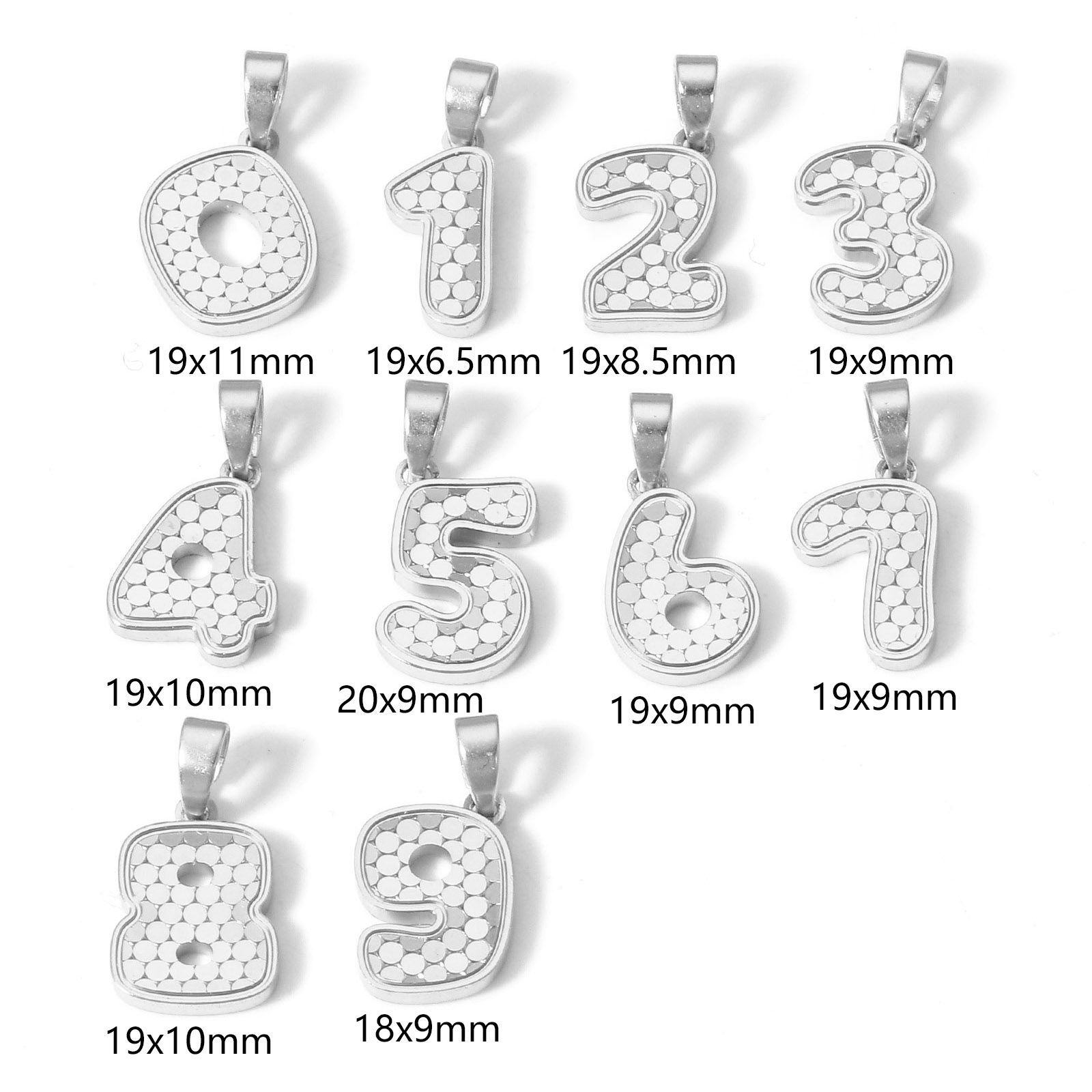 Picture of Brass Charm Pendant Real Gold Plated Number Fish Scale