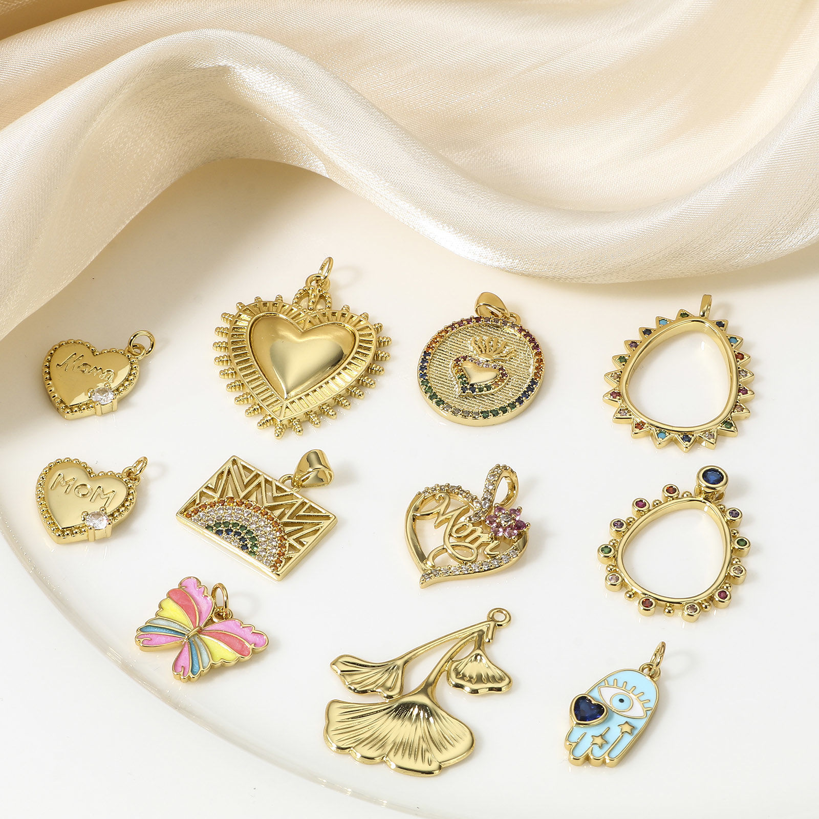 Picture of Brass Charms 18K Real Gold Plated