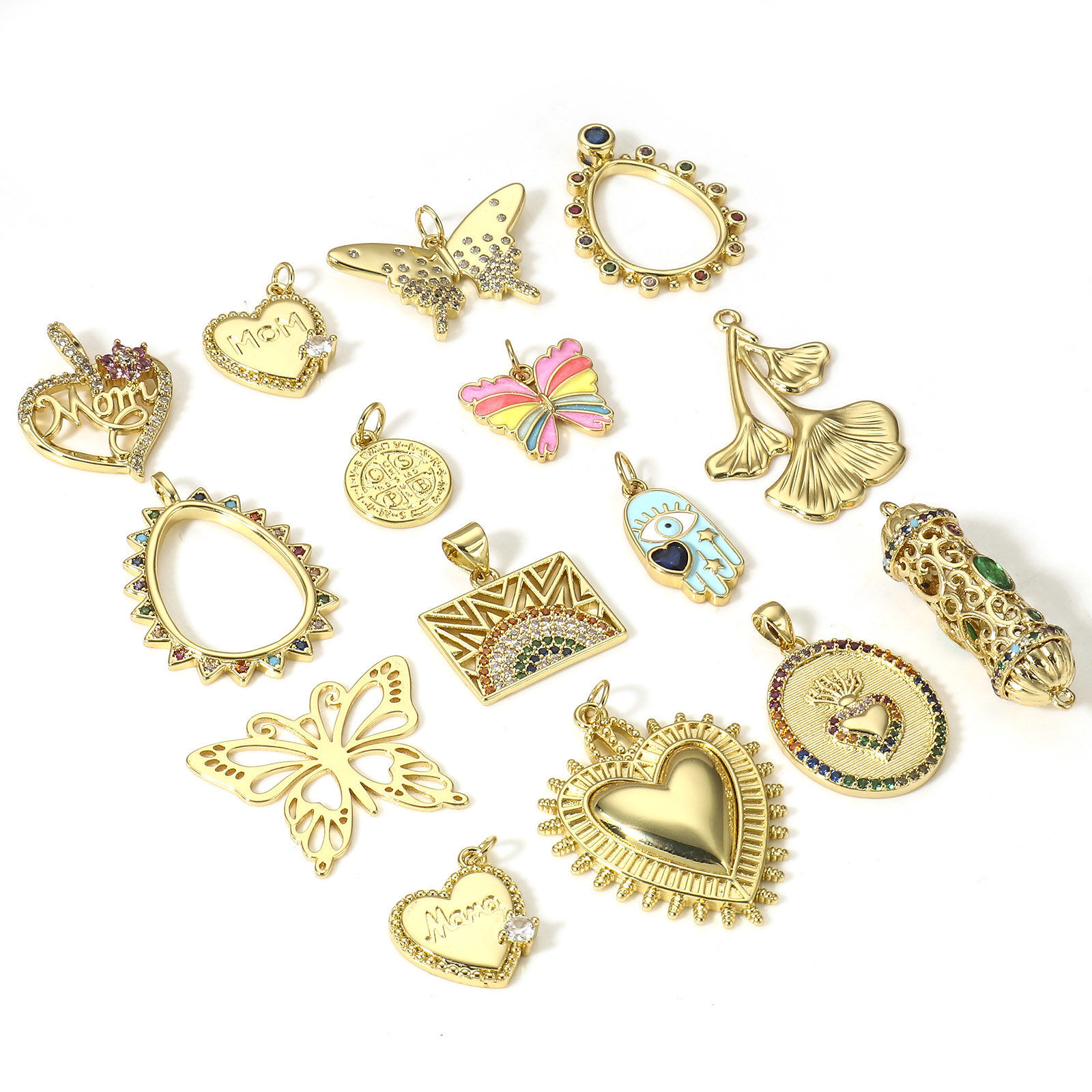 Picture of Brass Charms 18K Real Gold Plated