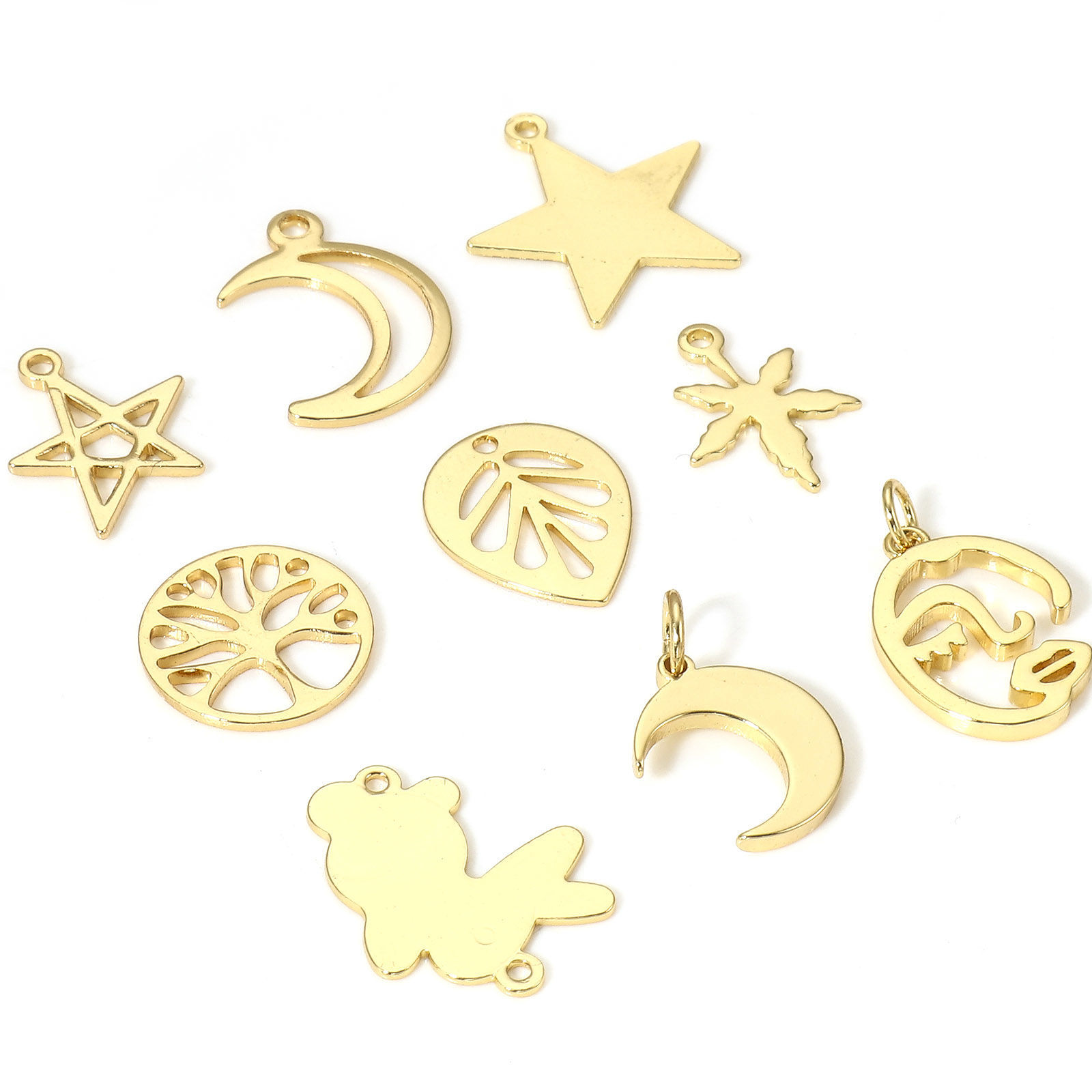 Picture of Brass Charms 18K Real Gold Plated