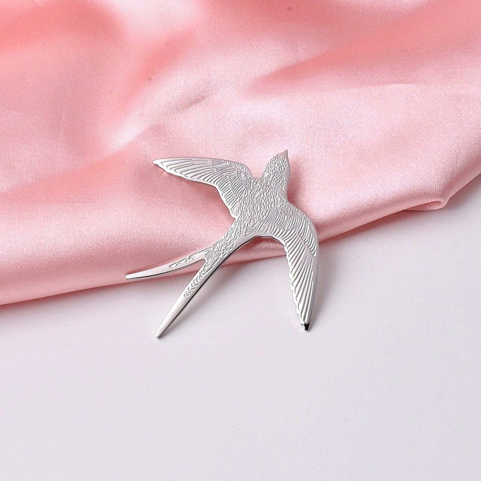 Picture of 304 Stainless Steel Exquisite Pin Brooches Swallow Bird