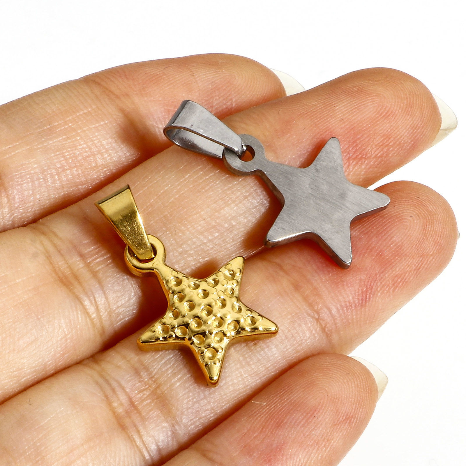 Bild von 1 Stück 304 Edelstahl Valentinstag Charms Rund Bunt OM Symbol