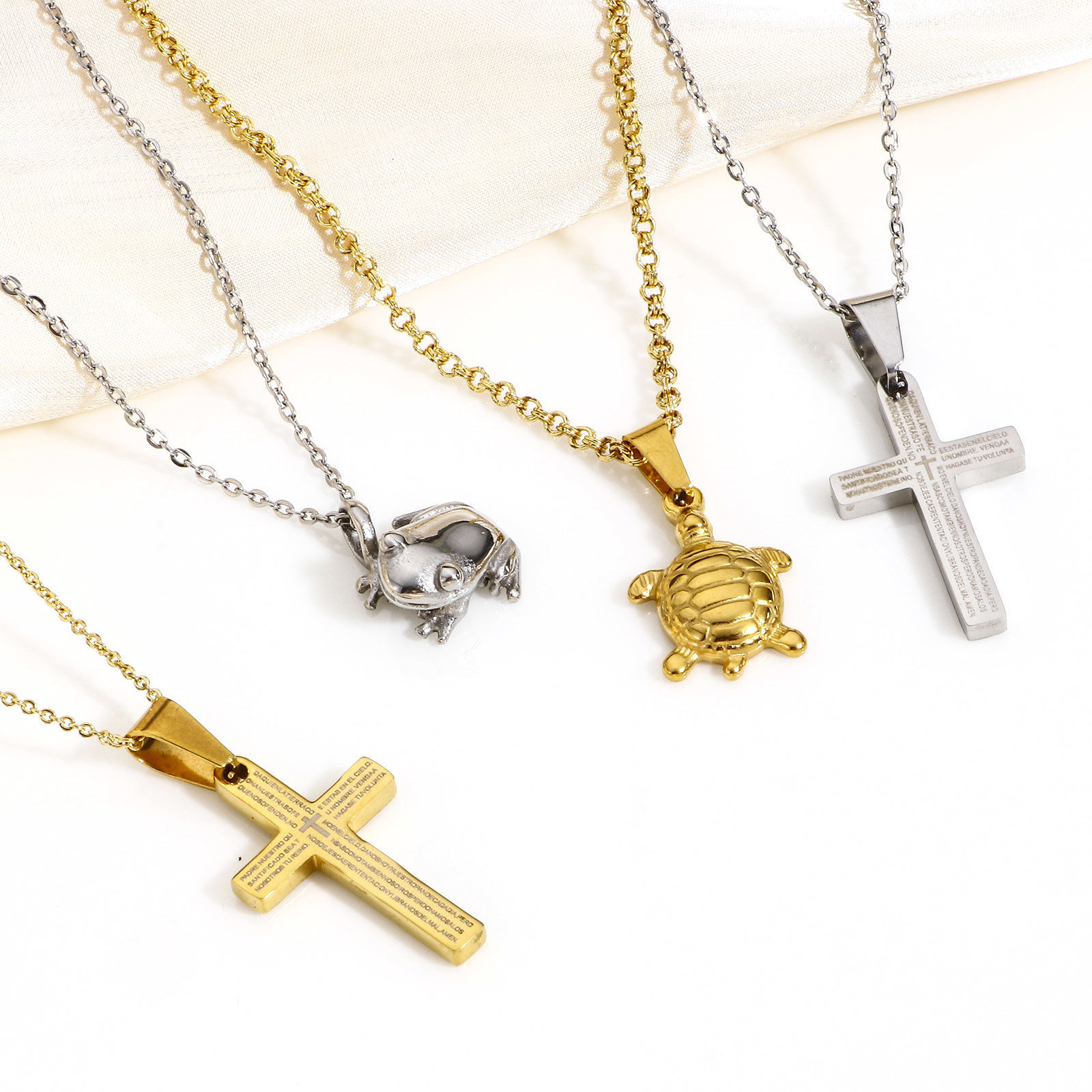 Bild von 1 Stück 304 Edelstahl Valentinstag Charms Rund Bunt OM Symbol