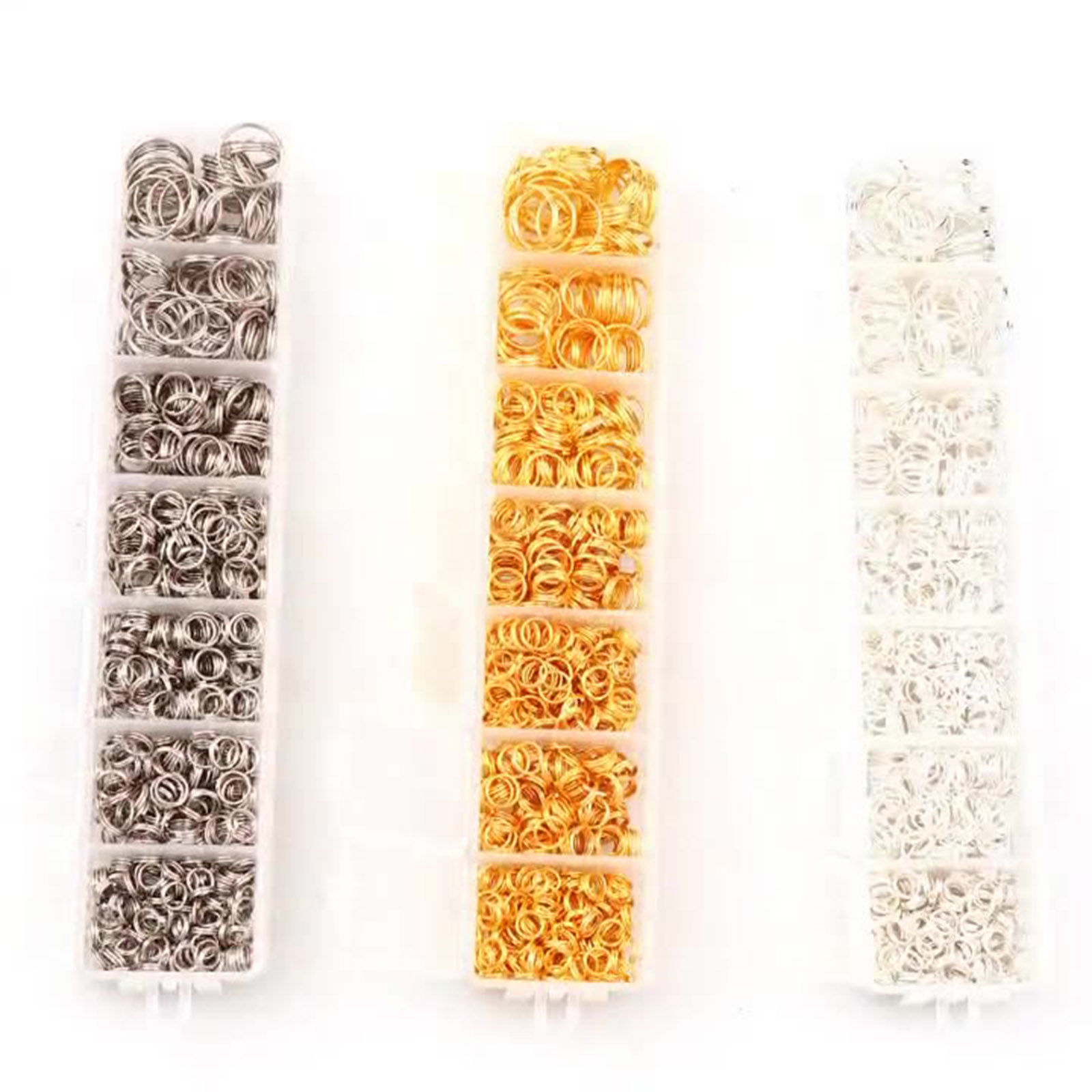 Picture of Iron Based Alloy Jump Rings Findings Multicolor Round Mixed 10mm - 3mm Dia.