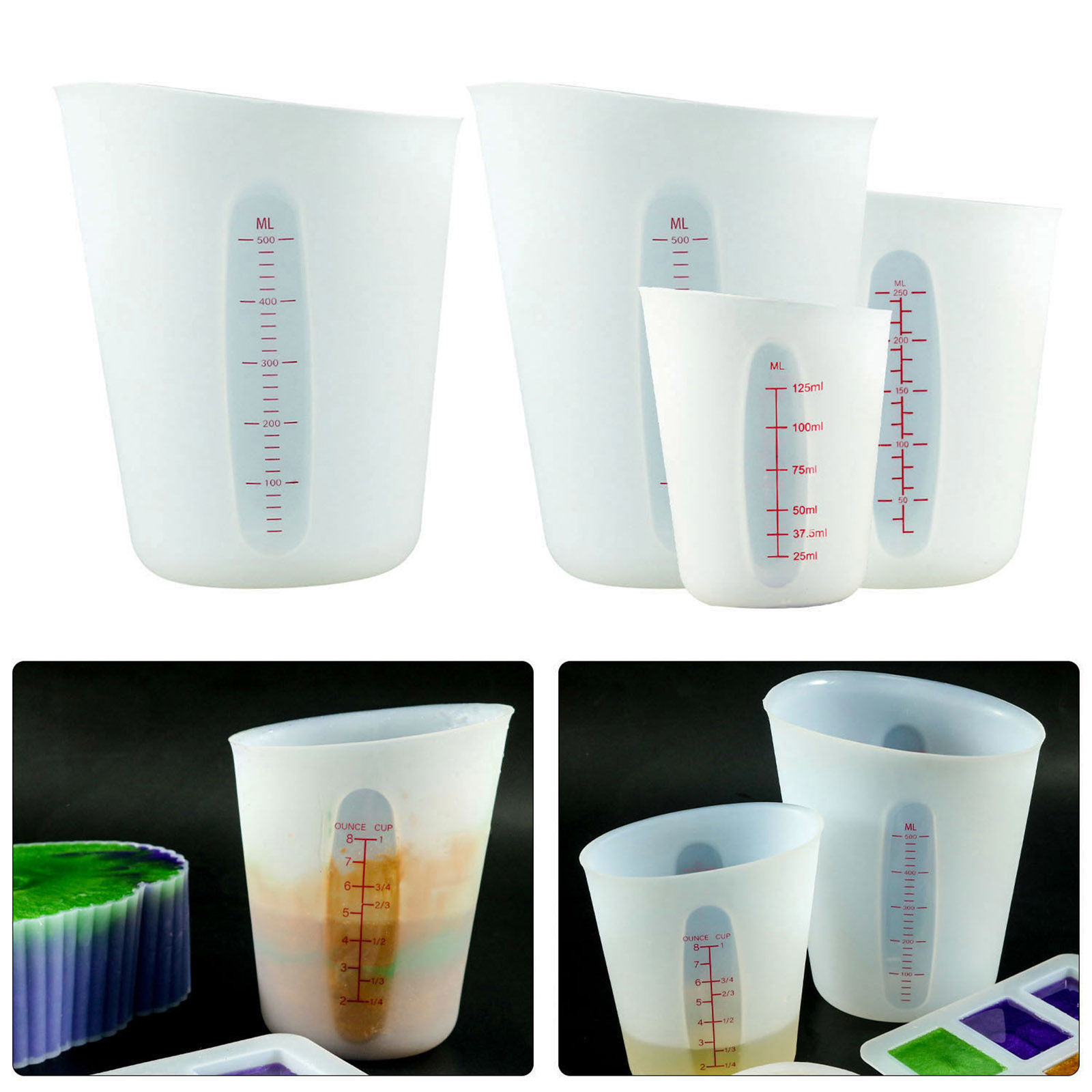 Picture of 1 Piece Silicone Measuring Cup White