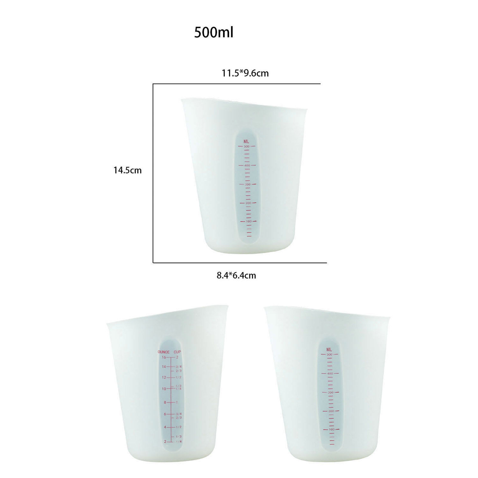 Picture of 1 Piece Silicone Measuring Cup White