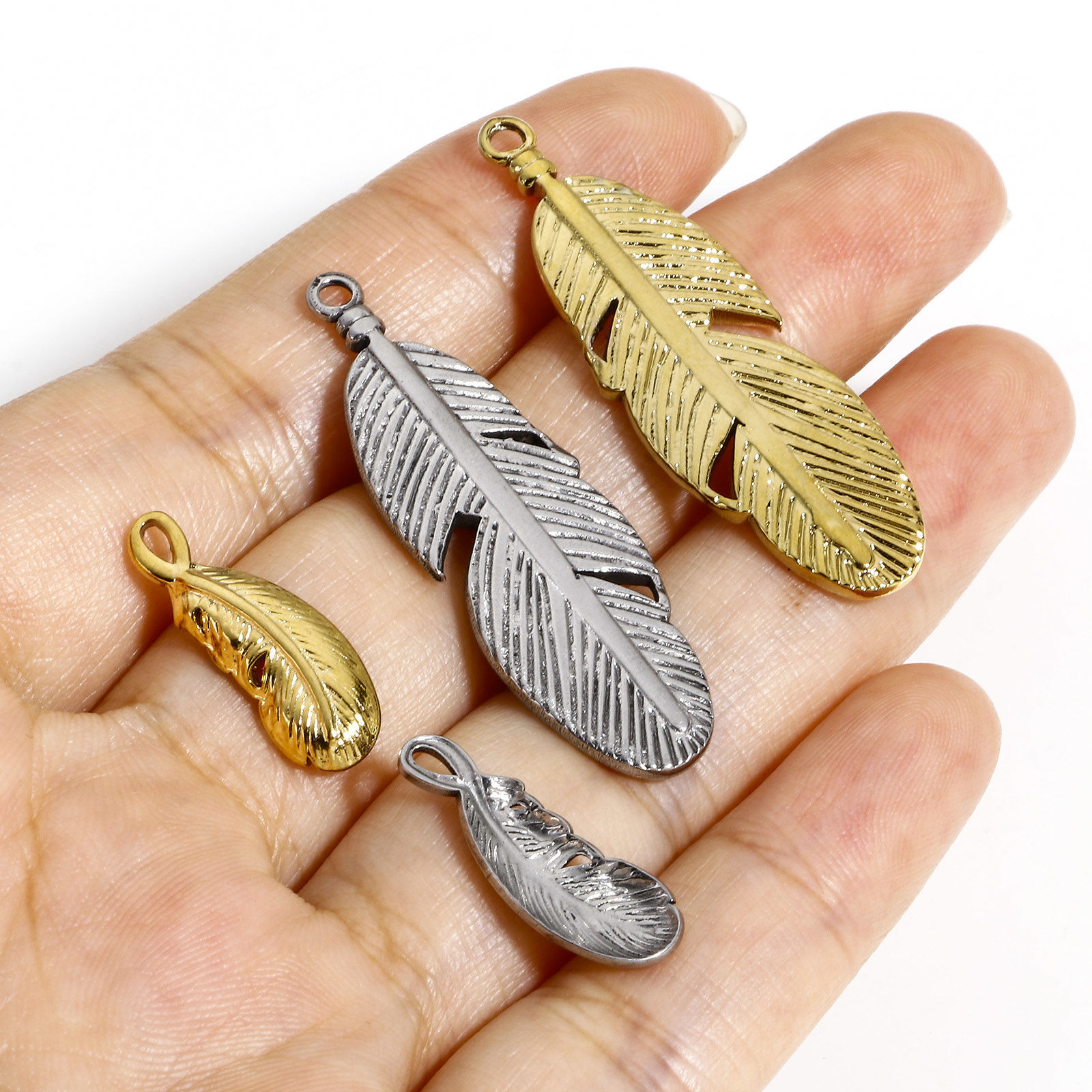 Изображение 1 ШТ 304 Нержавеющая Сталь Подвески Перо Разноцветный Крыло