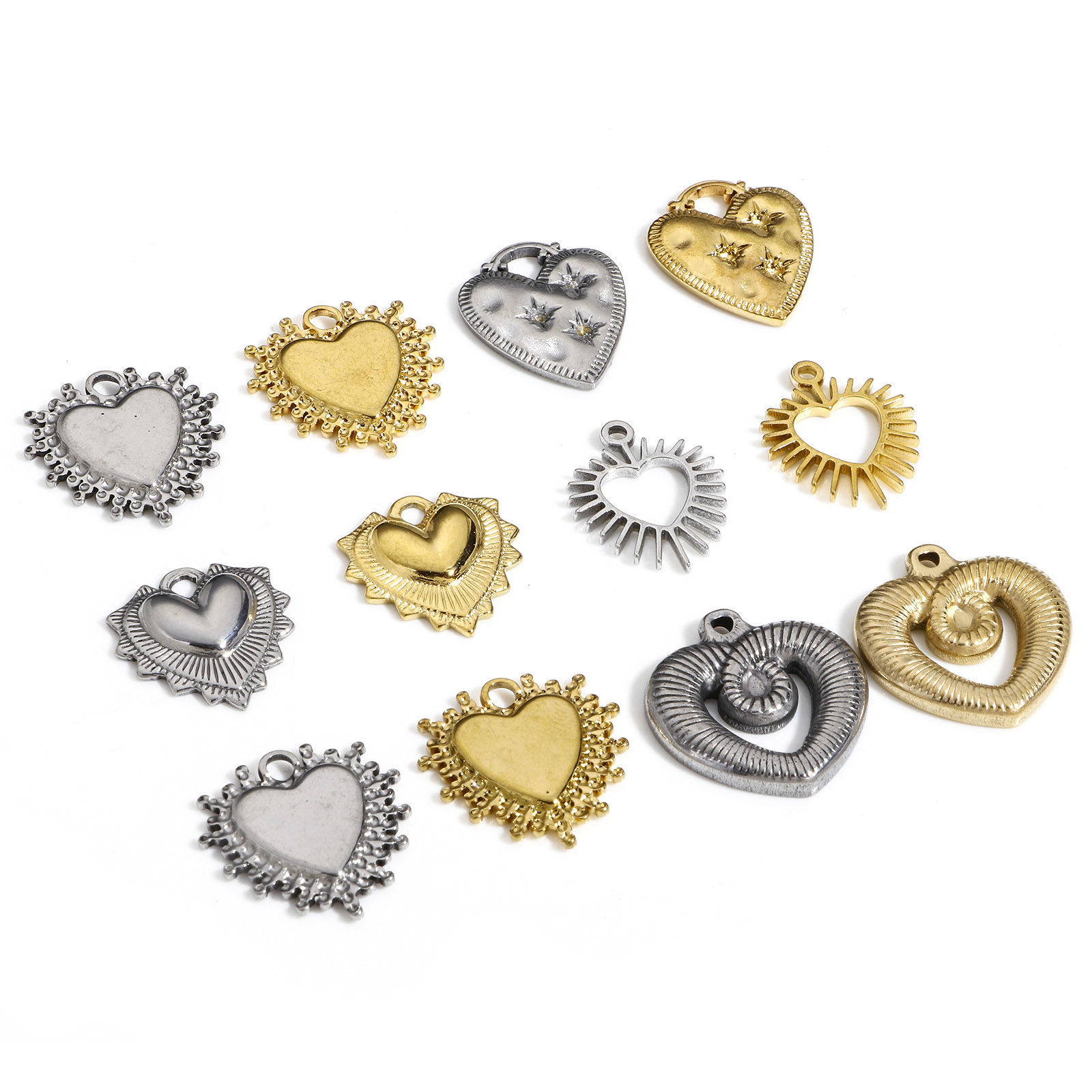 Image de 1 Pièce Breloques en 304 Acier Inoxydable La Saint Valentin