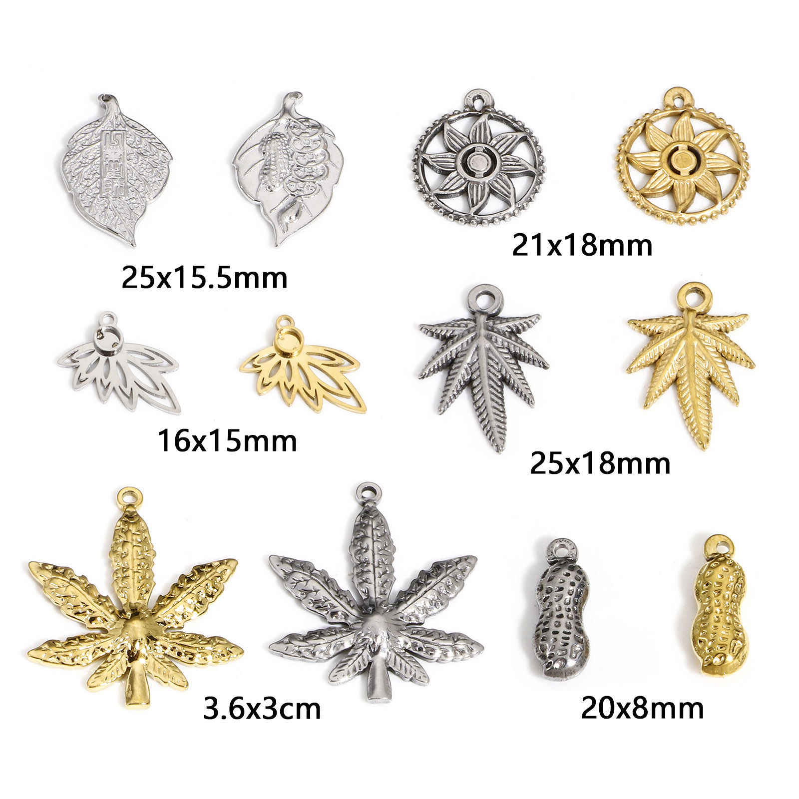 1 個 304ステンレス鋼 チャーム の画像