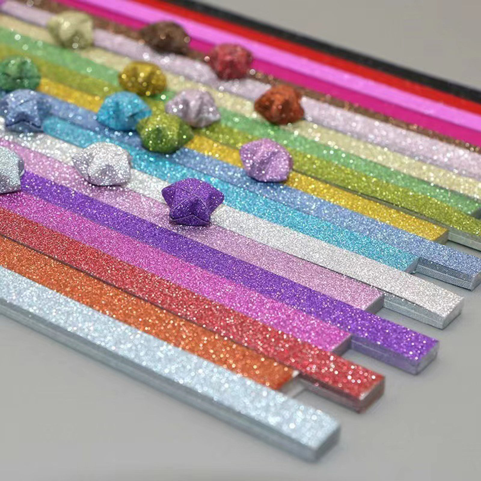 Picture of Paper Origami Folding Paper Strips Lucky Stars DIY Handmade Arts Multicolor Strip