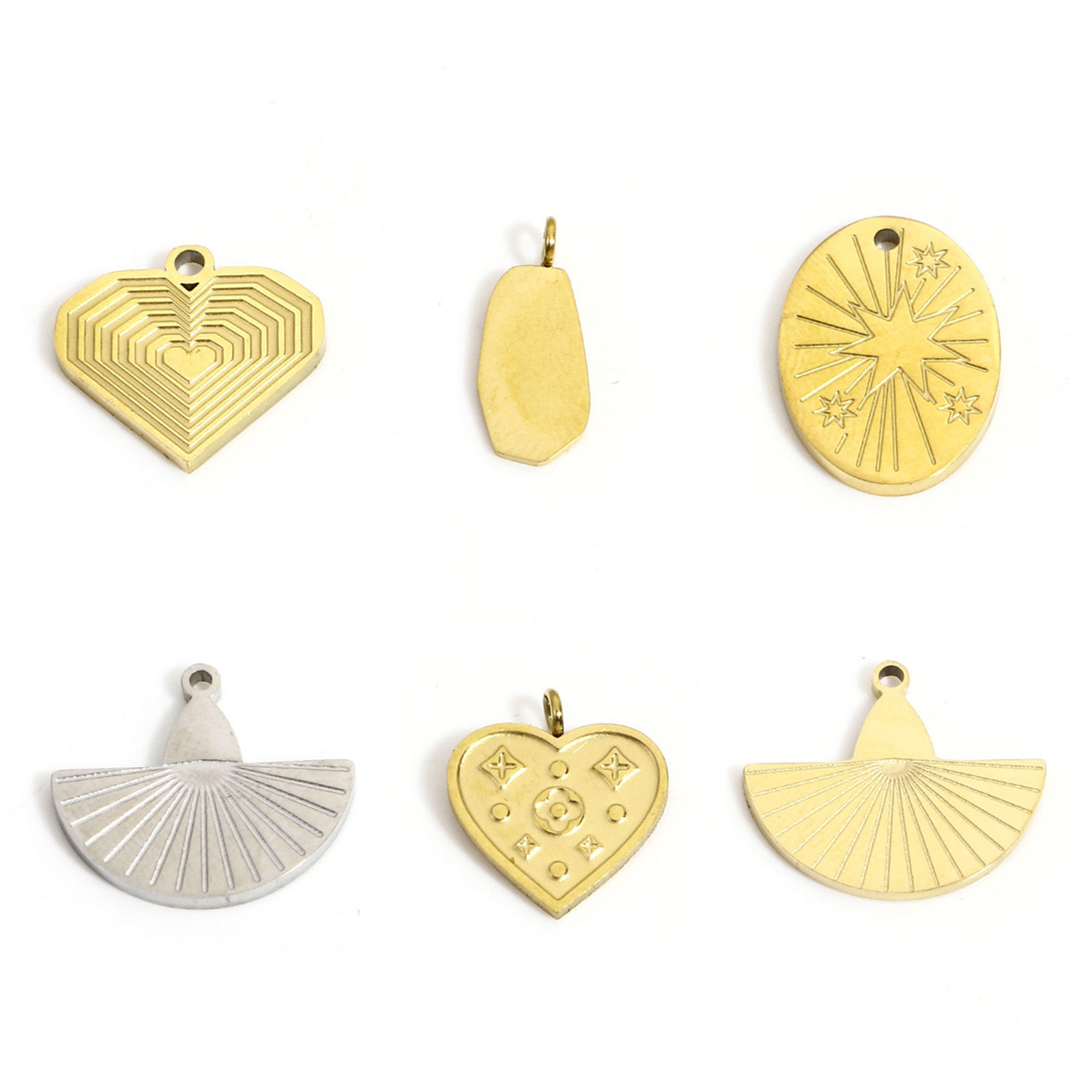 Picture of Eco-friendly 304 Stainless Steel Simple Charms Multicolor Fan-shaped Hat