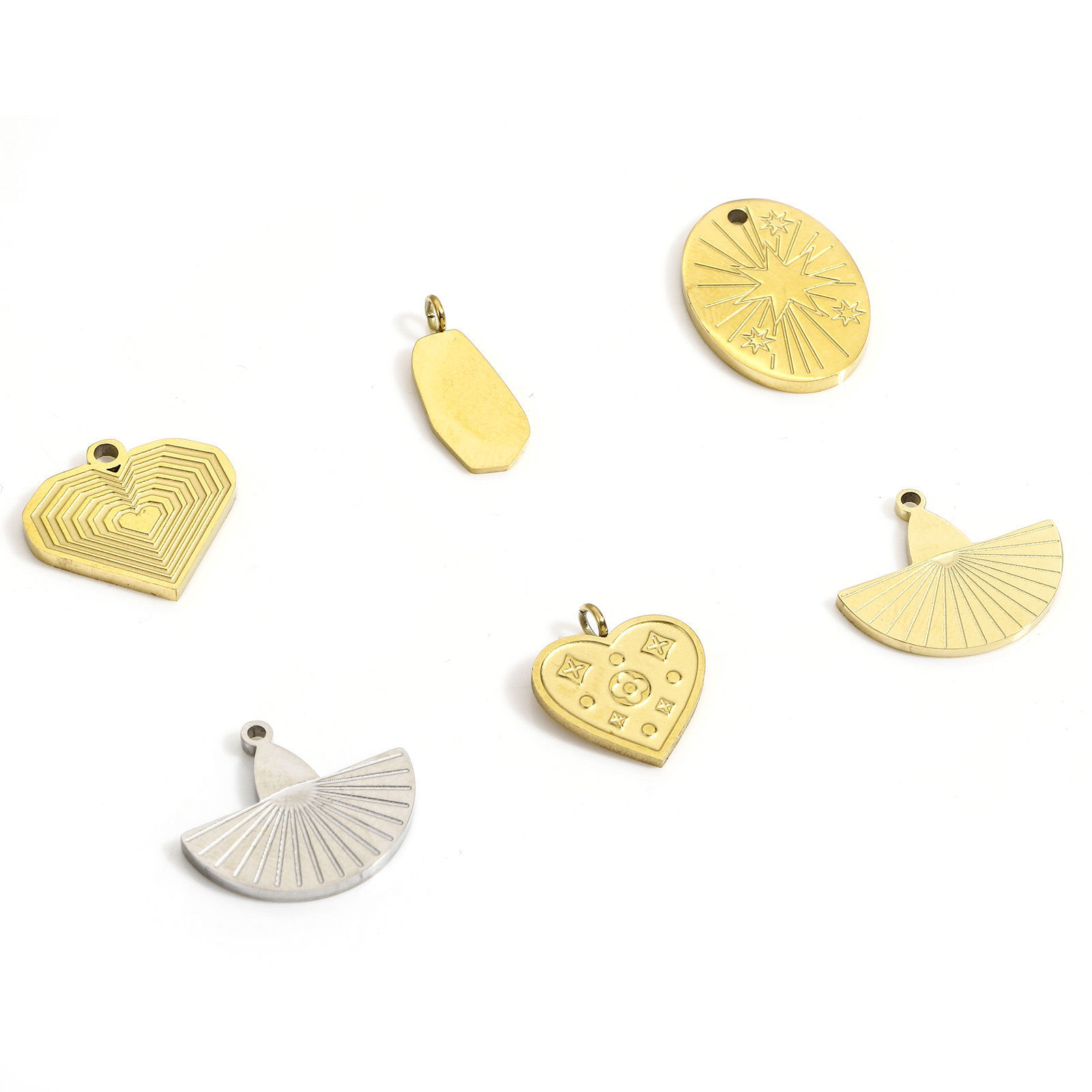 Picture of Eco-friendly 304 Stainless Steel Simple Charms Multicolor Fan-shaped Hat