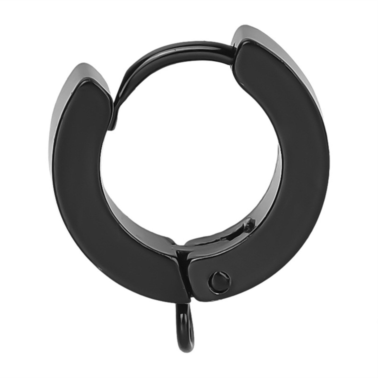 Bild von 2 Stück 304 Edelstahl Creolen für DIY-Schmuckherstellungszubehör Rund Mit Öse 15mm x 13mm