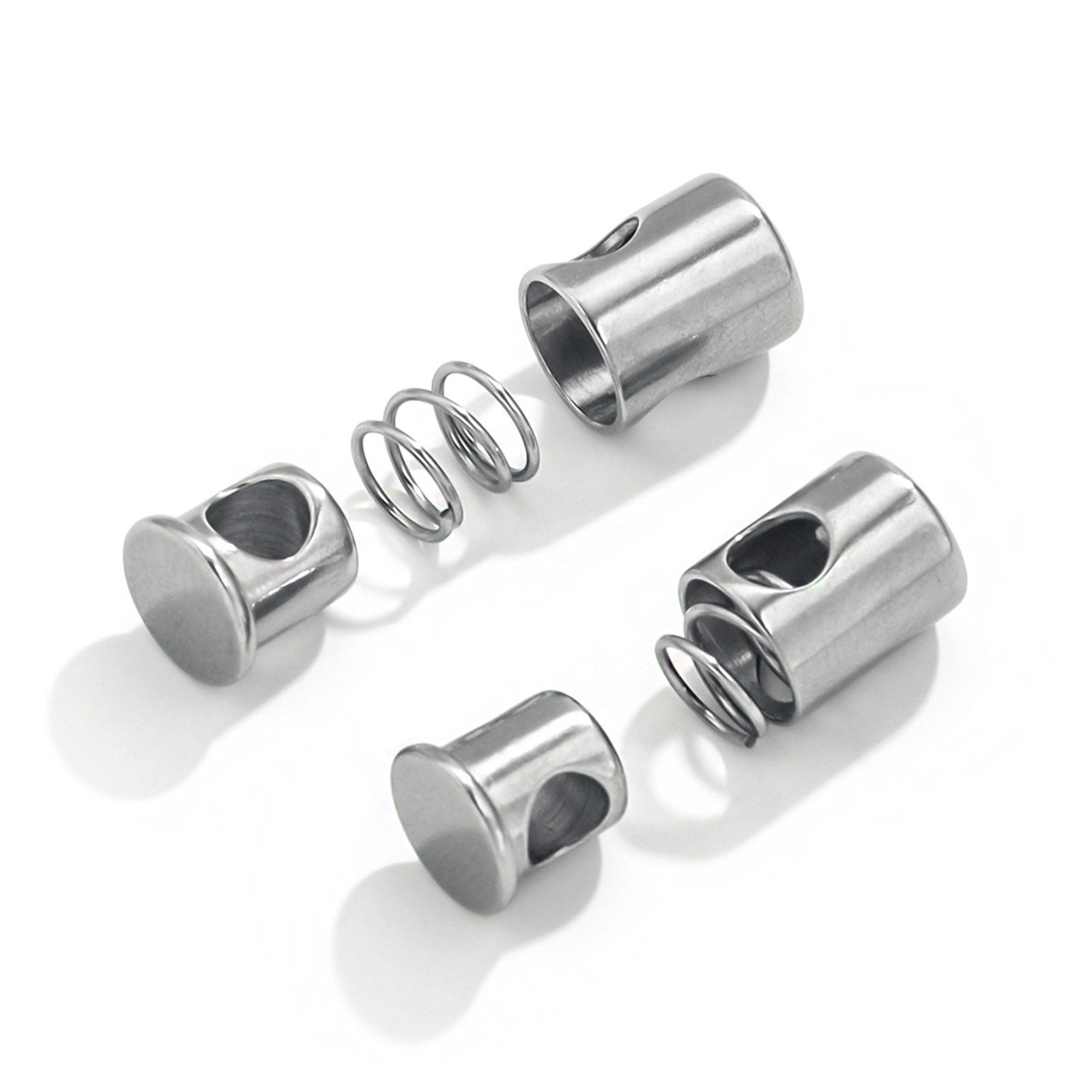 Bild von 1 Stück 304 Edelstahl Schnallenverschluss für verstellbares Maskenseilzubehör Zylinder 8.5mm x 6.8mm