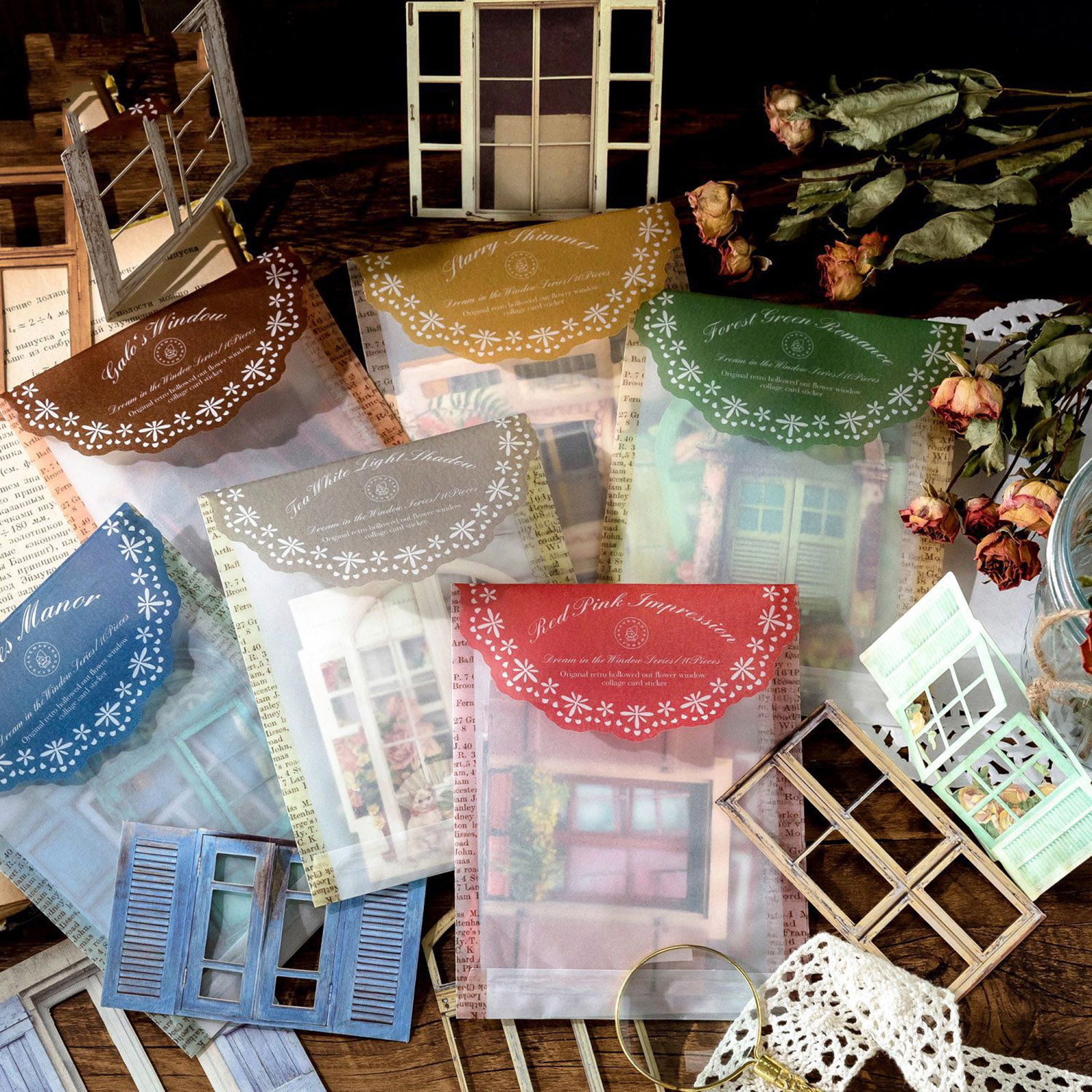 Picture of Paper DIY Scrapbook Deco Stickers Multicolor Window