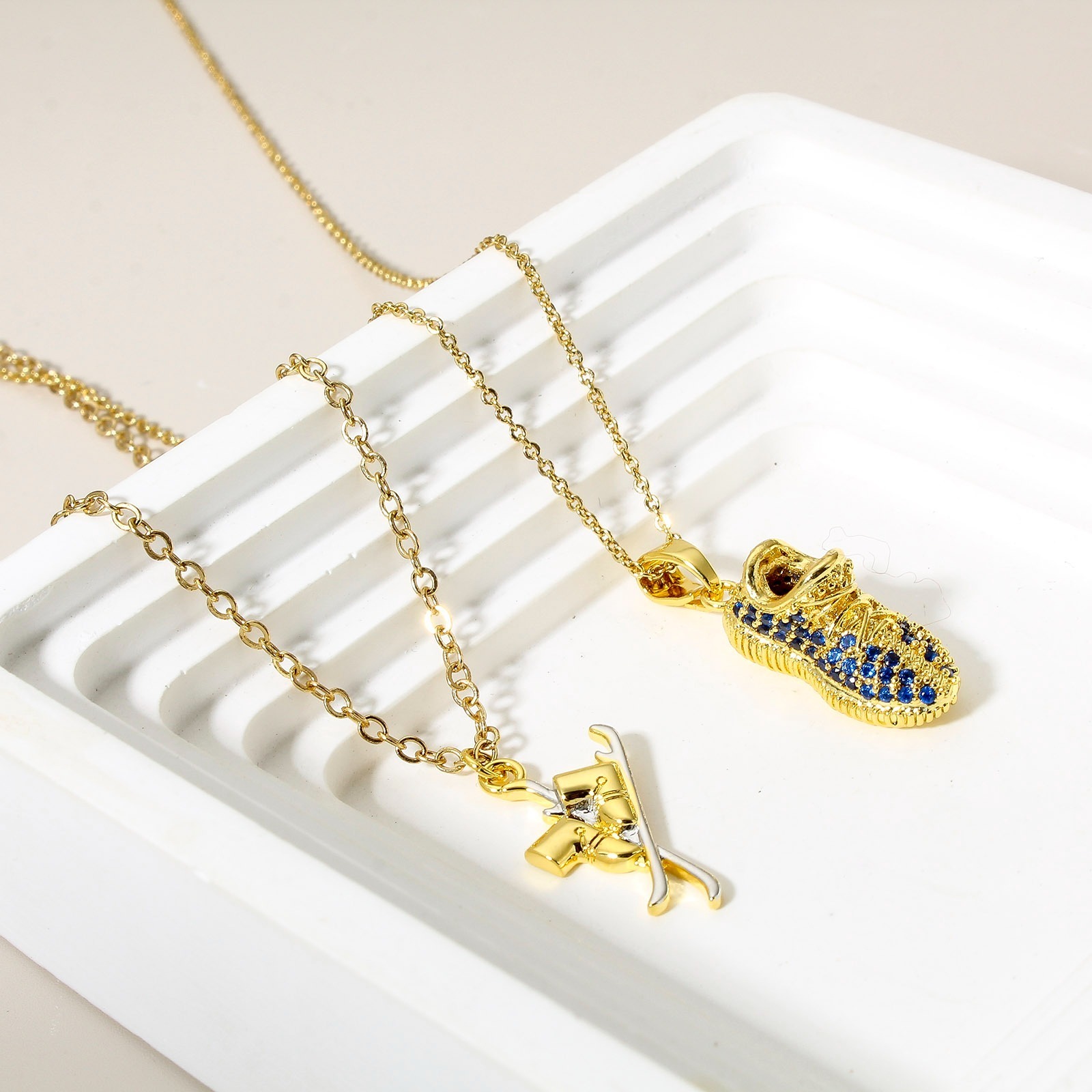 Image de 1 Pièce Breloques en Laiton Chaussures Plaqué Or Véritable 18K