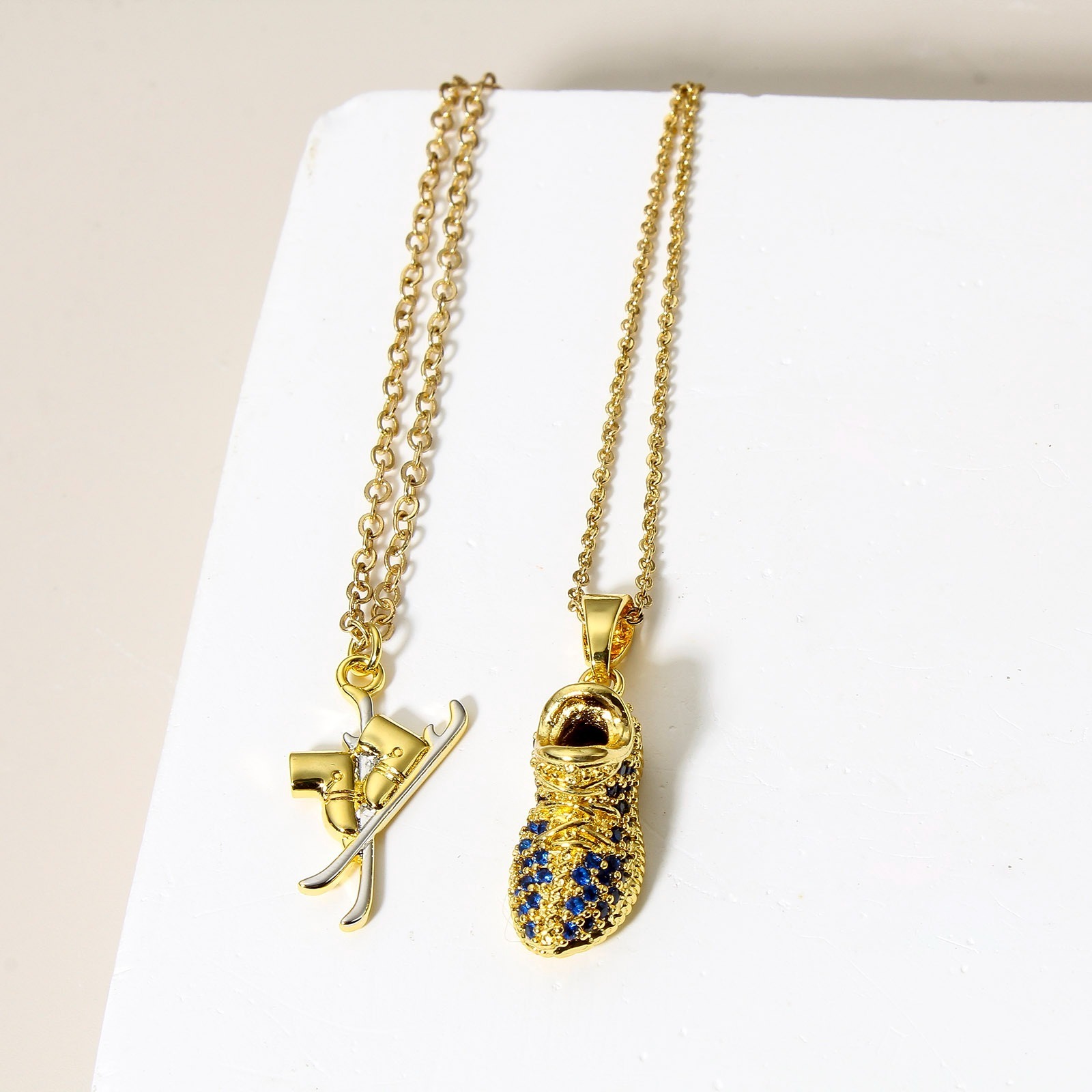 Image de 1 Pièce Breloques en Laiton Chaussures Plaqué Or Véritable 18K