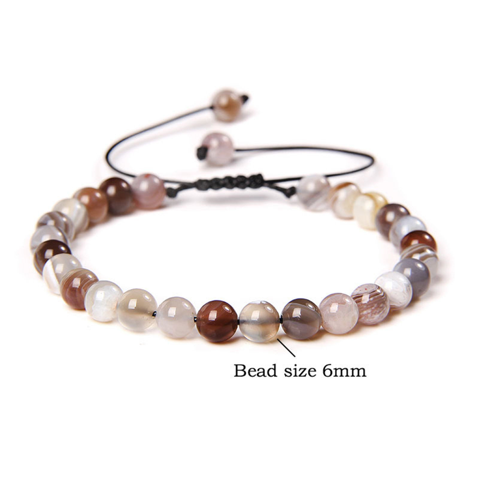 Picture of Natural Dyed Gemstone Adjustable Dainty Bracelets Delicate Bracelets Beaded Bracelet Round 30cm(11 6/8") long - 18cm(7 1/8") long