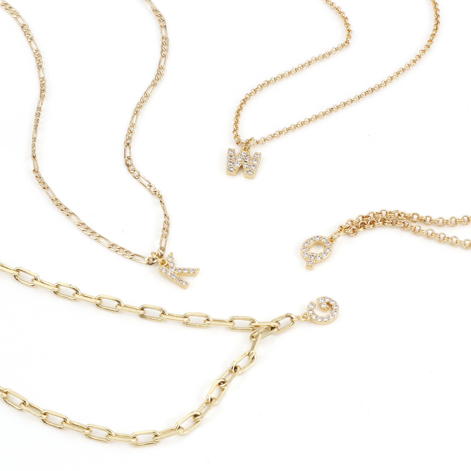 Picture of Eco-friendly Brass Charms 18K Real Gold Plated Capital Alphabet Initial Letter Message " A-Z " Micro Pave Clear Cubic Zirconia