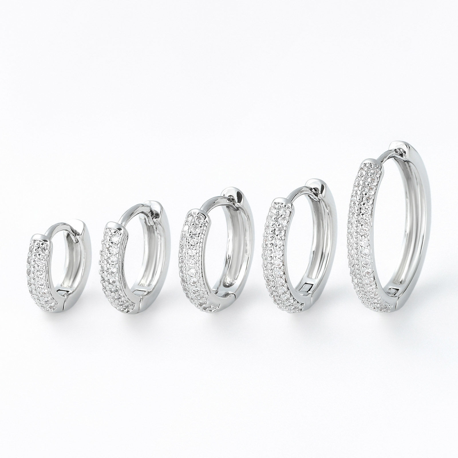 Picture of Eco-friendly Vacuum Plating Exquisite Simple Multicolor Copper & Cubic Zirconia Circle Ring Micro Pave Hoop Earrings For Women Coming-of-age Gift