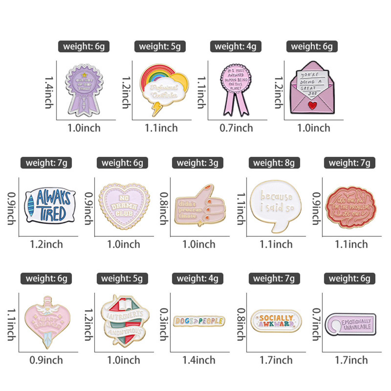 Изображение 1 ШТ Простой Основы для Брошей Разноцветный С Эмалью