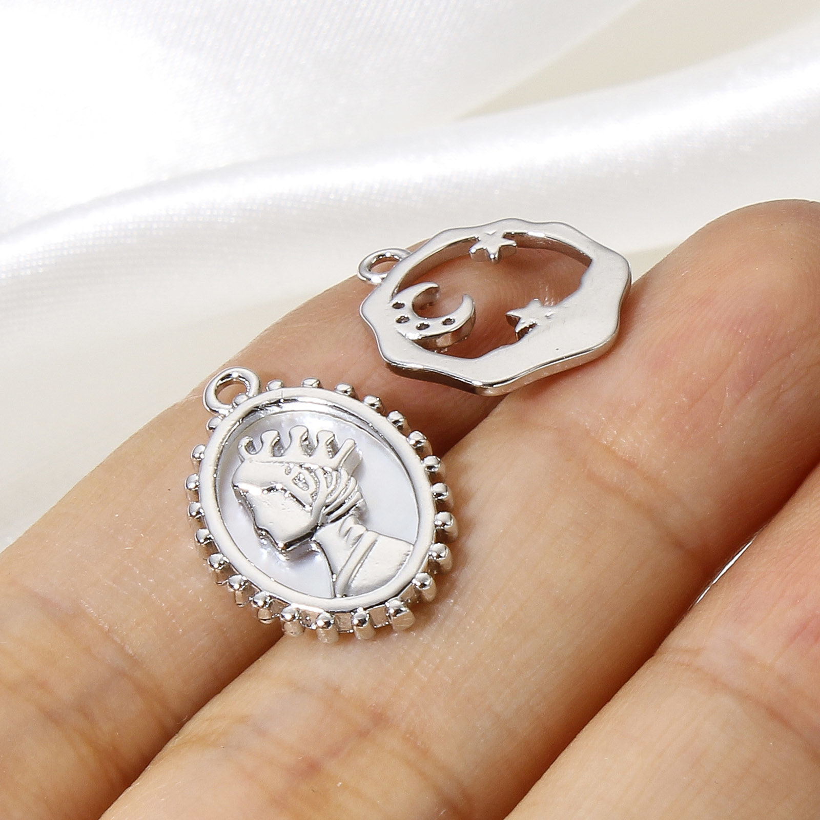 Immagine di 1 Pz Ottone Charms Vero Platino Placcato