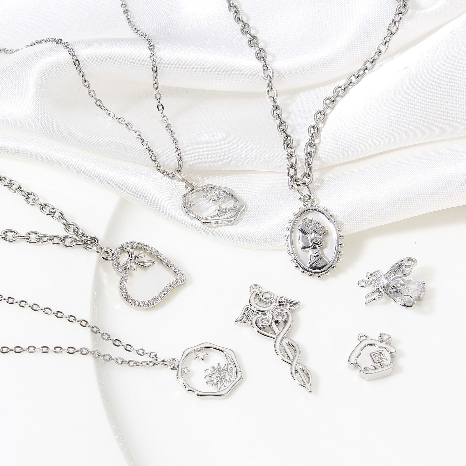 Immagine di 1 Pz Ottone Charms Vero Platino Placcato